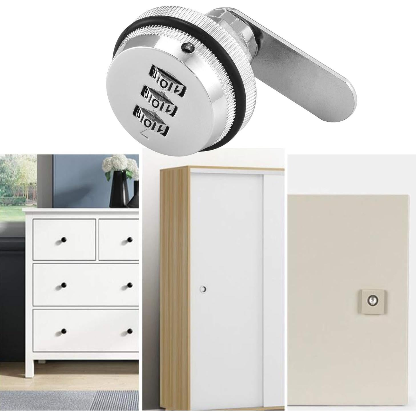 Juego de Cerraduras de Combinación Lpraer 20 mm Plata