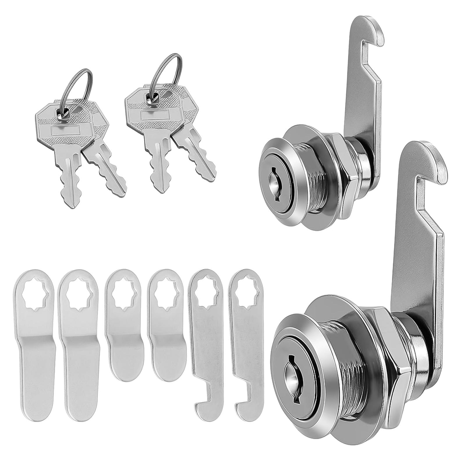 Cerradura de Gabinete Alrhso con Llaves - 2 Juegos Plateados