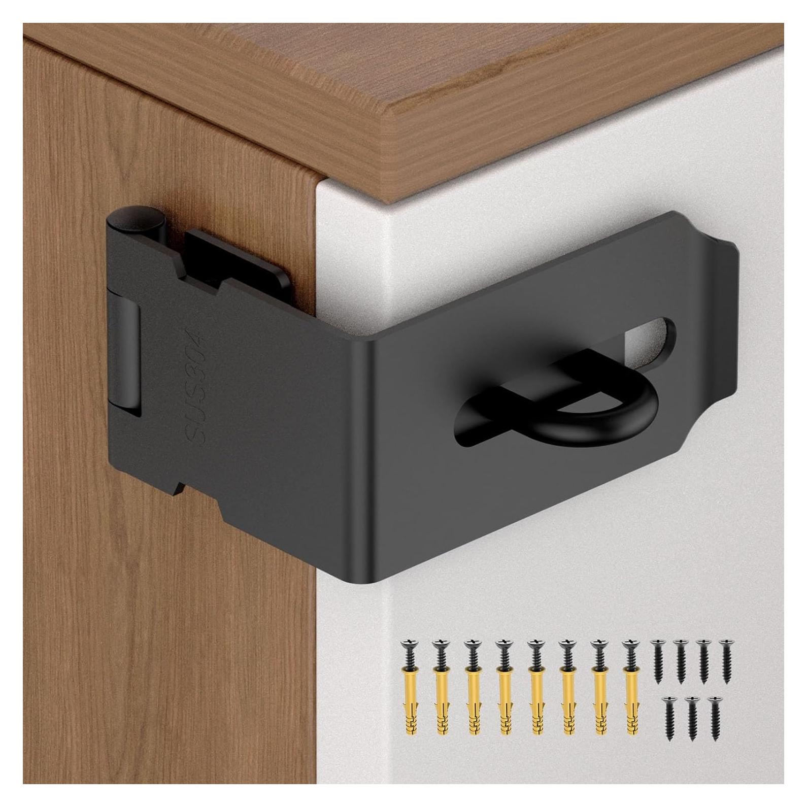 Cierre de Hasp 90 Grados Acero Inoxidable YogePote Negro