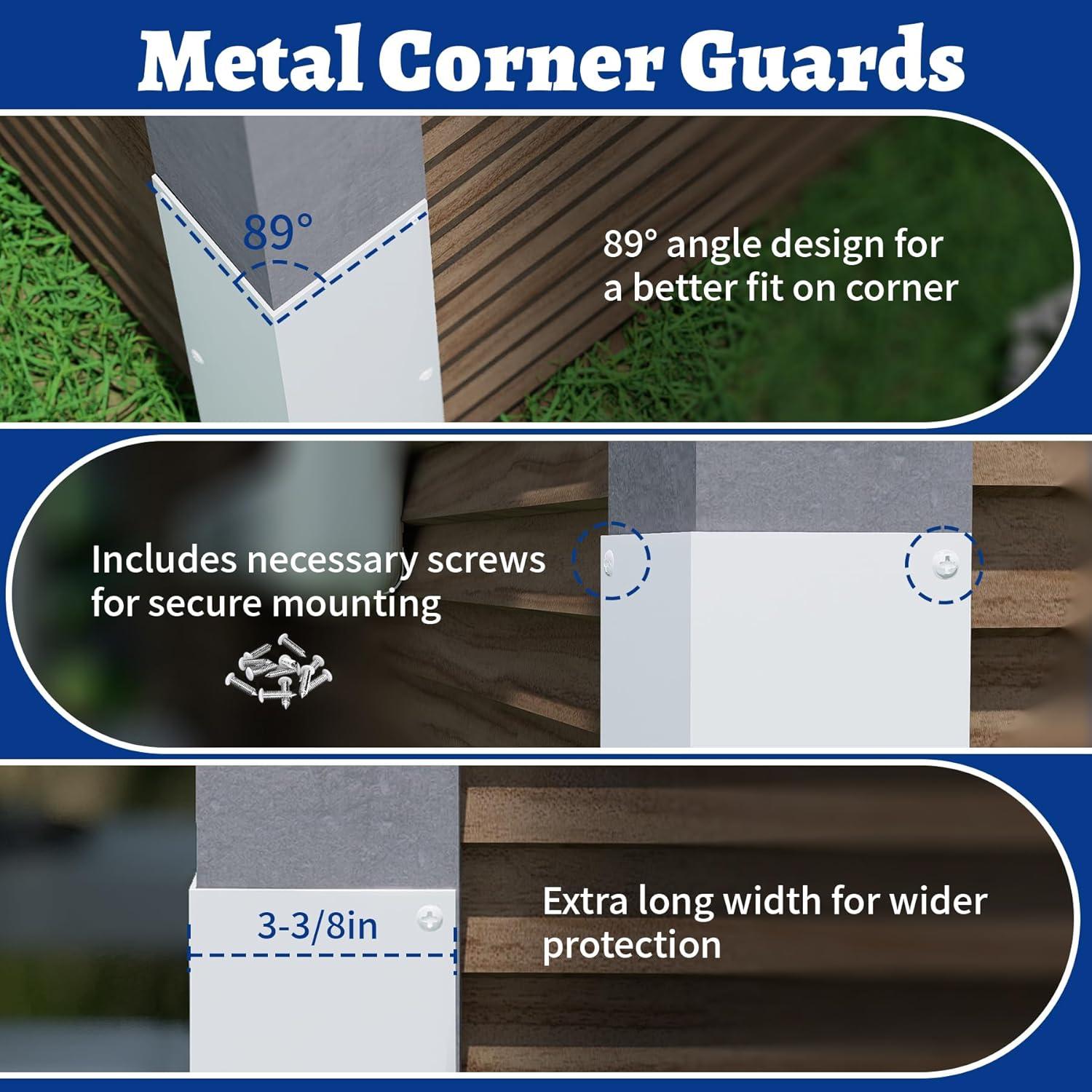 Protectores de Esquinas de Aluminio Wintcomfort 40.1 cm - Paquete de 2