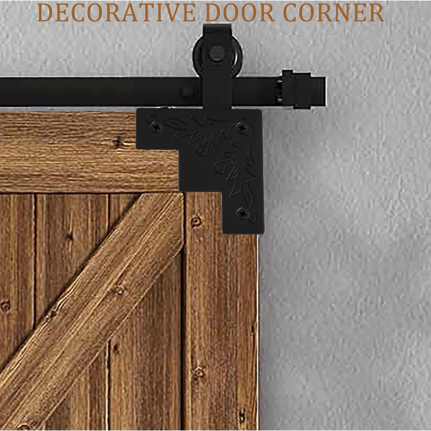 Protectores de Esquinas de Metal Negro Foxwake 4 Pcs 8.57 cm