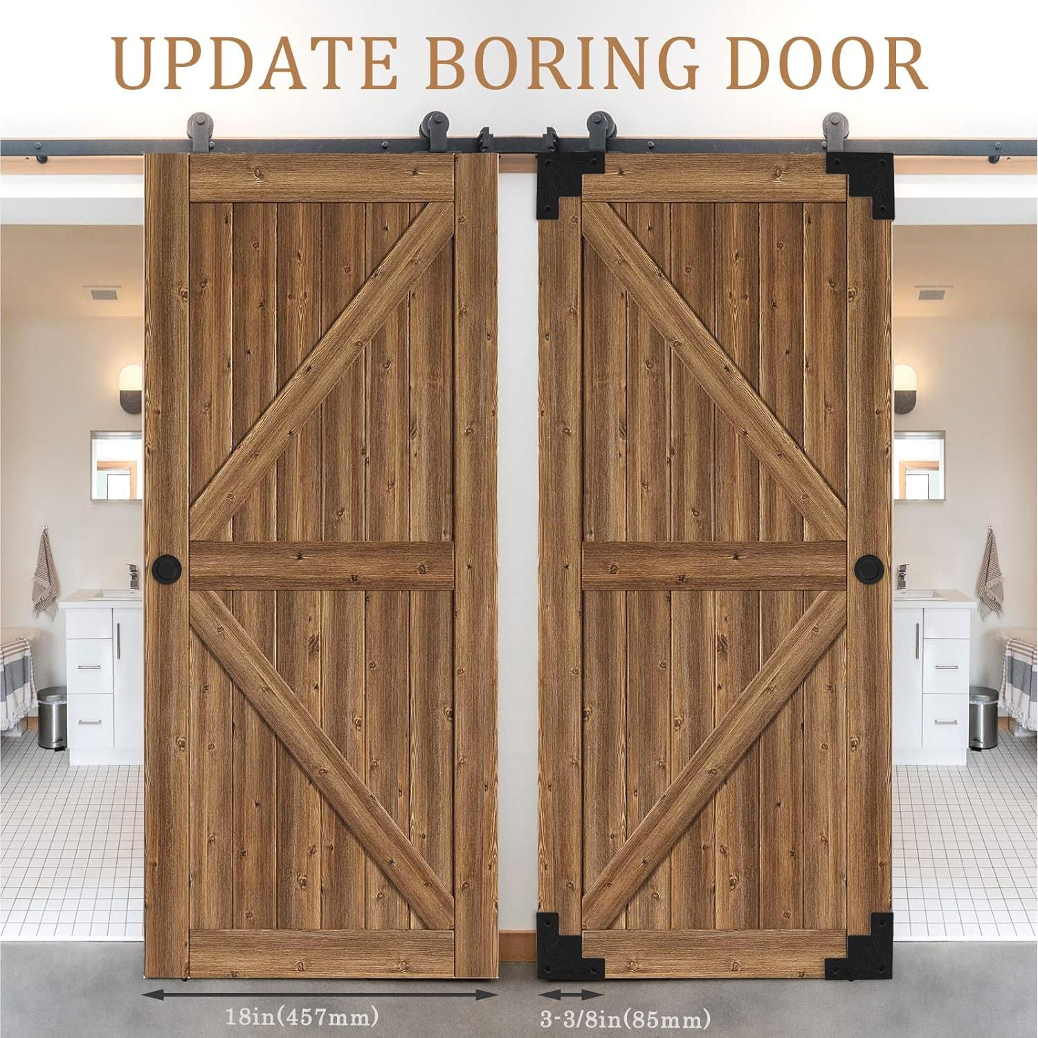 Protectores de Esquinas de Metal Negro Foxwake 4 Pcs 8.57 cm