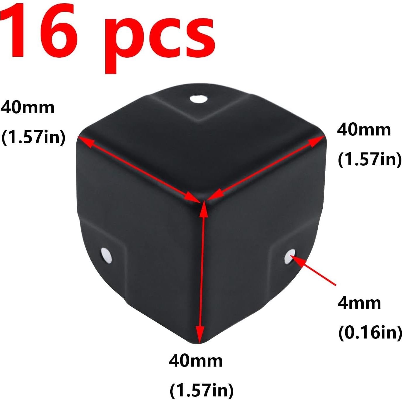 Protectores de Esquinas de Metal Antrader 16 Piezas 40mm