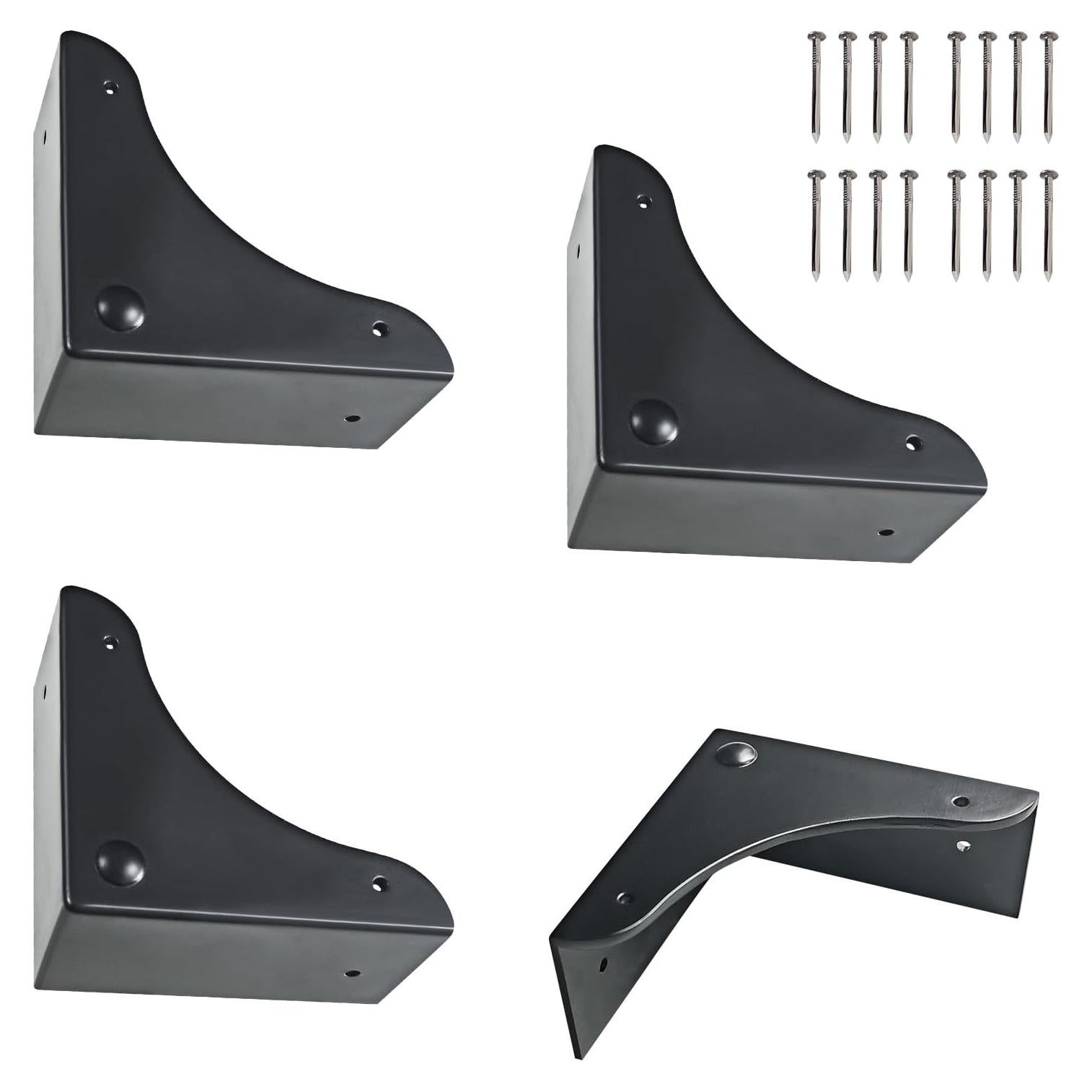 Protectores de Esquinas de Metal Mewuthede 4 Pcs Vintage Negro