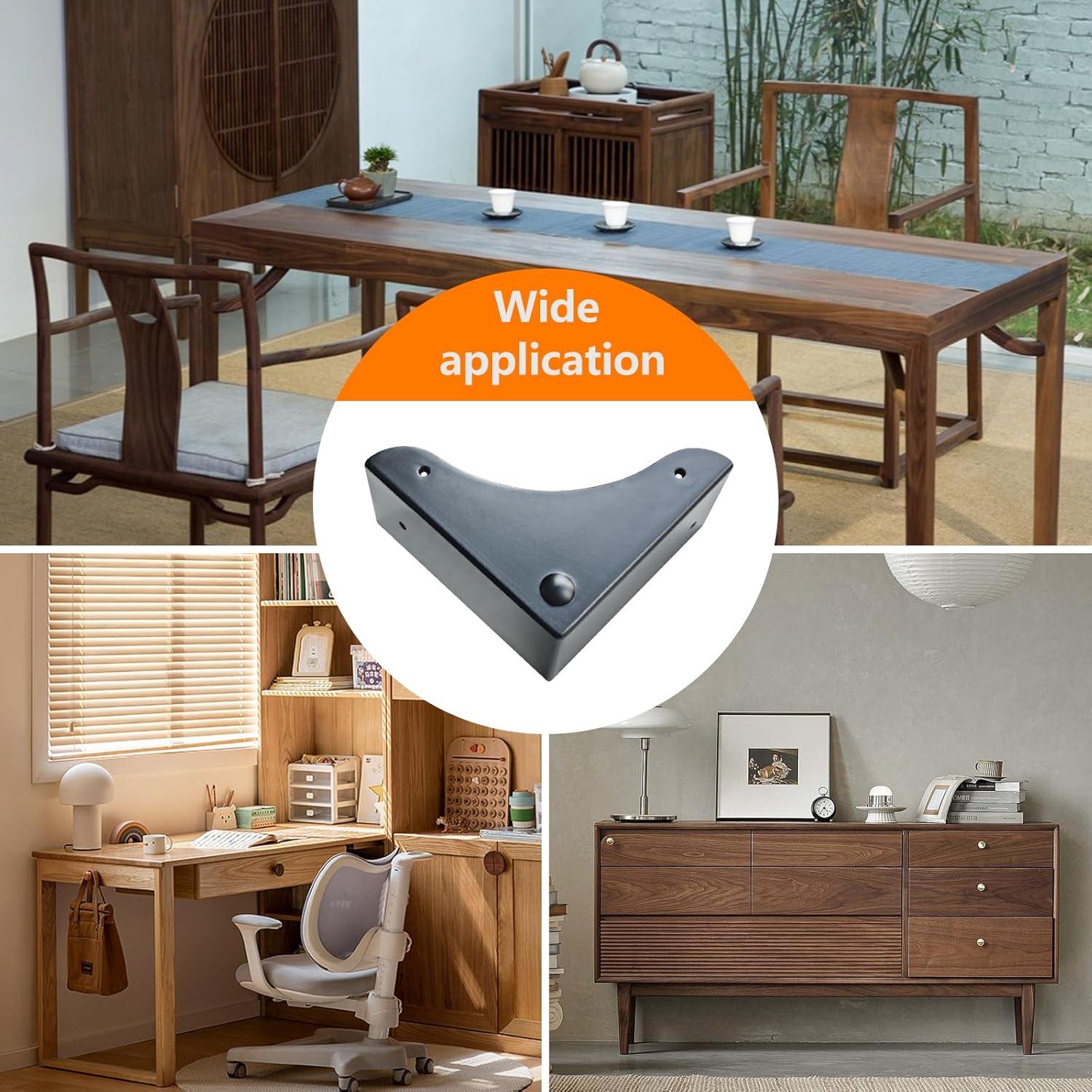 Protectores de Esquinas de Metal Mewuthede 4 Pcs Vintage Negro