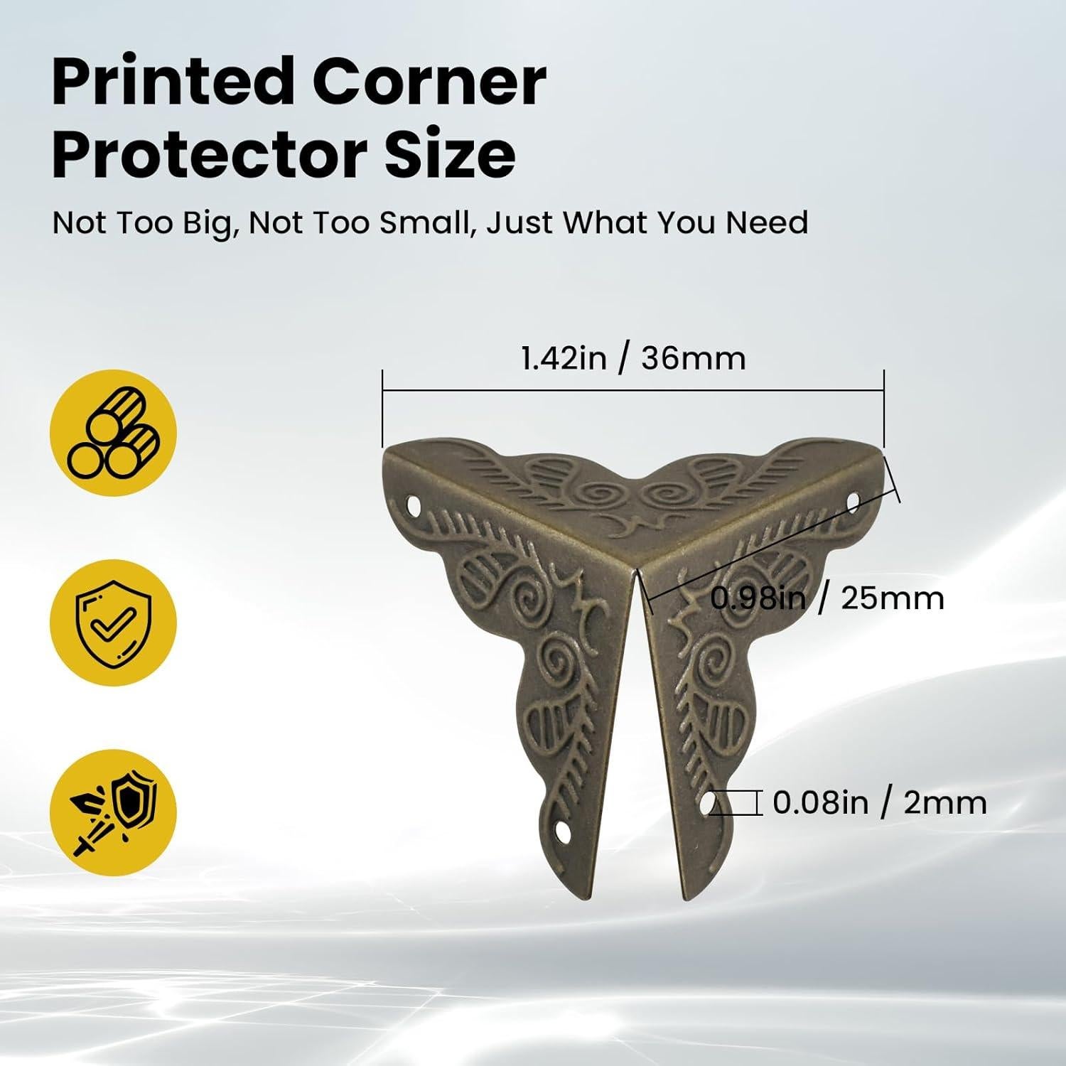 Guardia de Esquina Vintage U BAN U - 24 Piezas Bronce 25mm