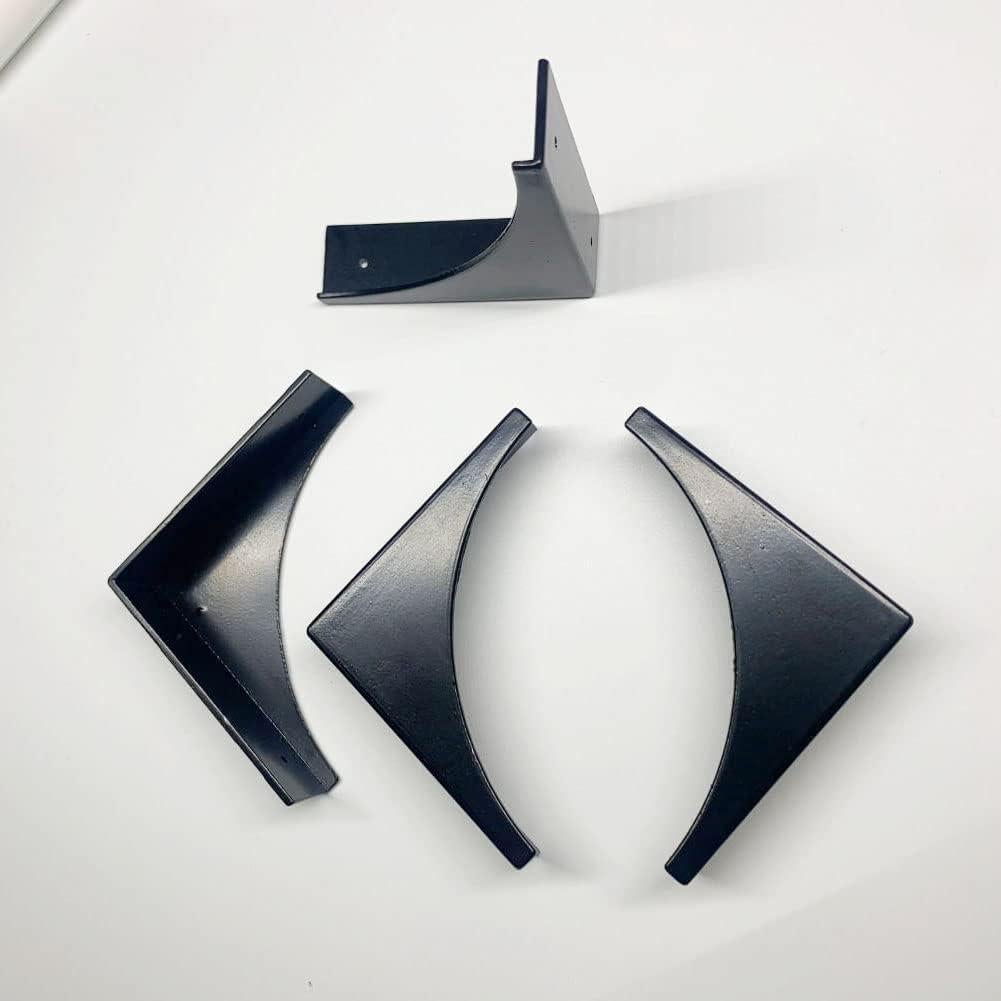 Protectores de Esquinas de Metal Negro Sutfmwe - 4 Pzs 65x65mm