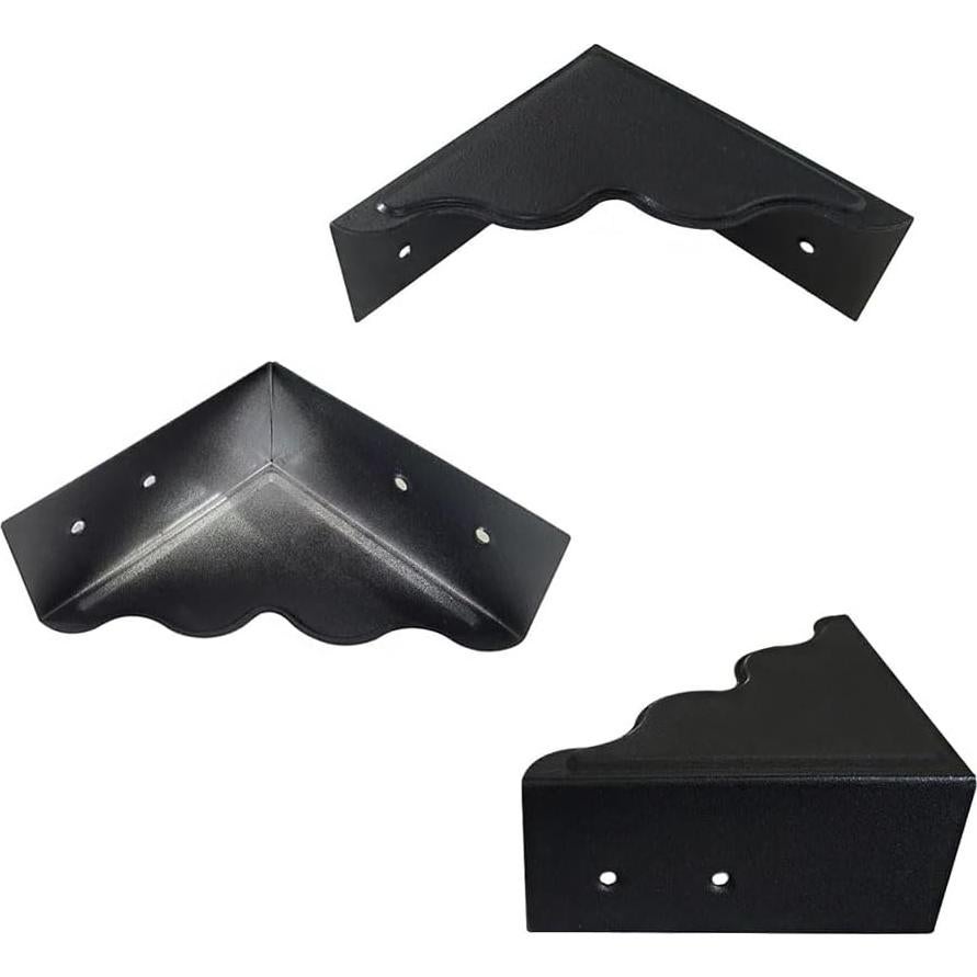 Protectores de Esquinas de Metal Negro Hetyskluy - Paquete de 4