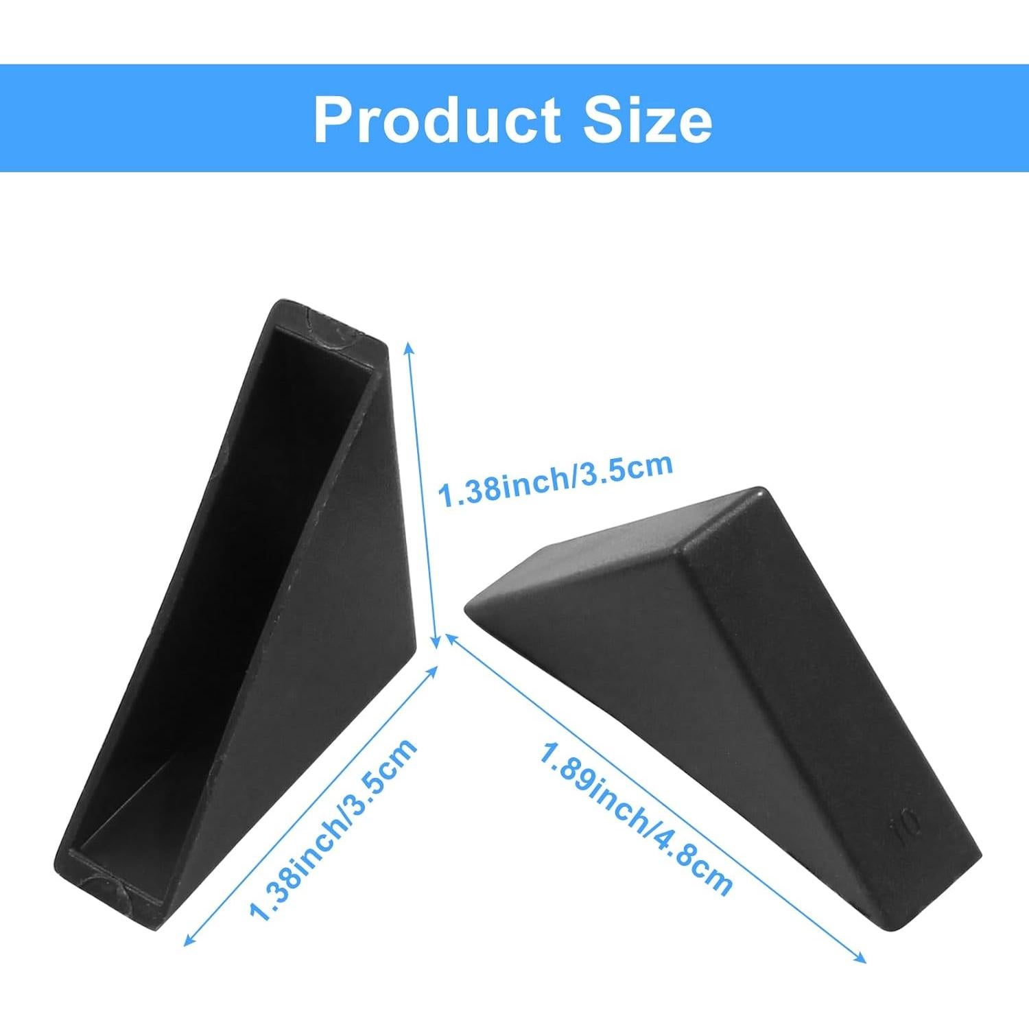 20 Protectores de Esquina Triangulares Kemcatui 48mm Negro