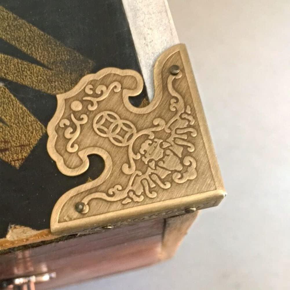 Protectores de Esquinas de Metal Latón Antiguo 4 Pcs