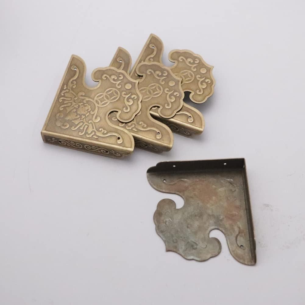 Protectores de Esquinas de Metal Latón Antiguo 4 Pcs