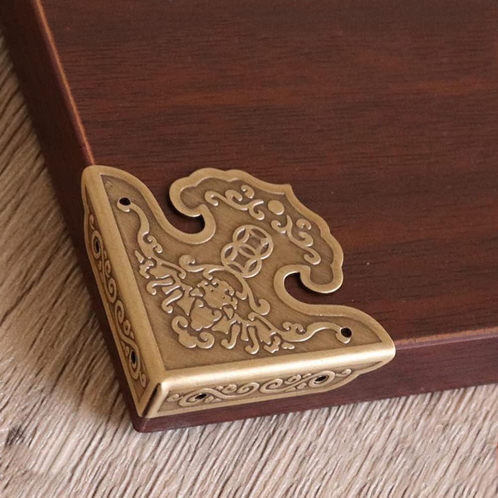 Protectores de Esquinas de Metal Latón Antiguo 4 Pcs