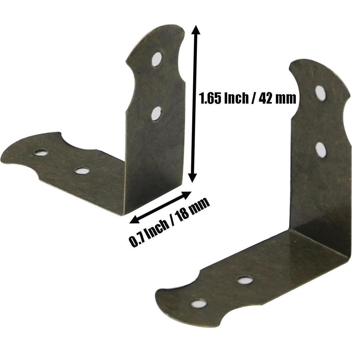 Protectores de esquina L Mcredy bronce antiguo 15 pcs 41x41x18 mm