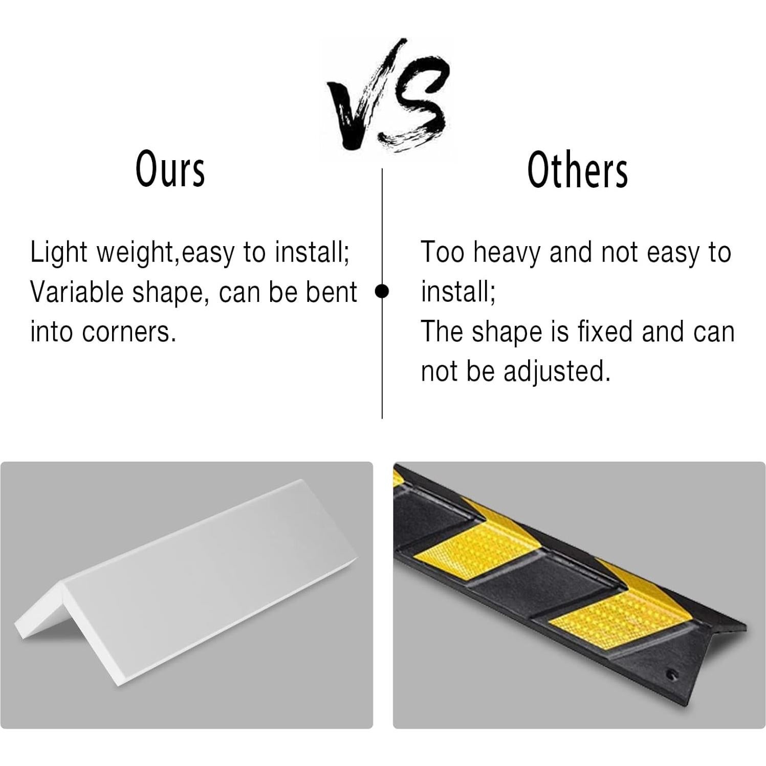 Protector de Pared de Garaje GUEQUITLEX 400x250mm Amarillo/Negro