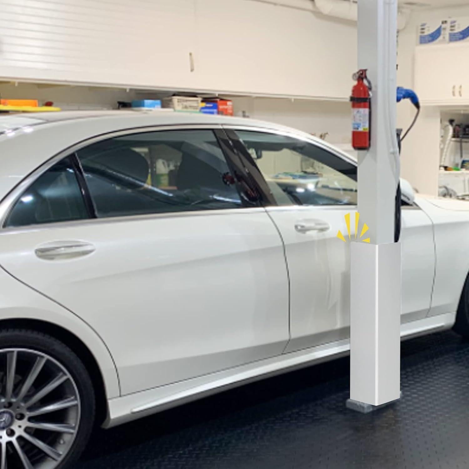 Protector de Pared de Garaje GUEQUITLEX 400x250mm Amarillo/Negro