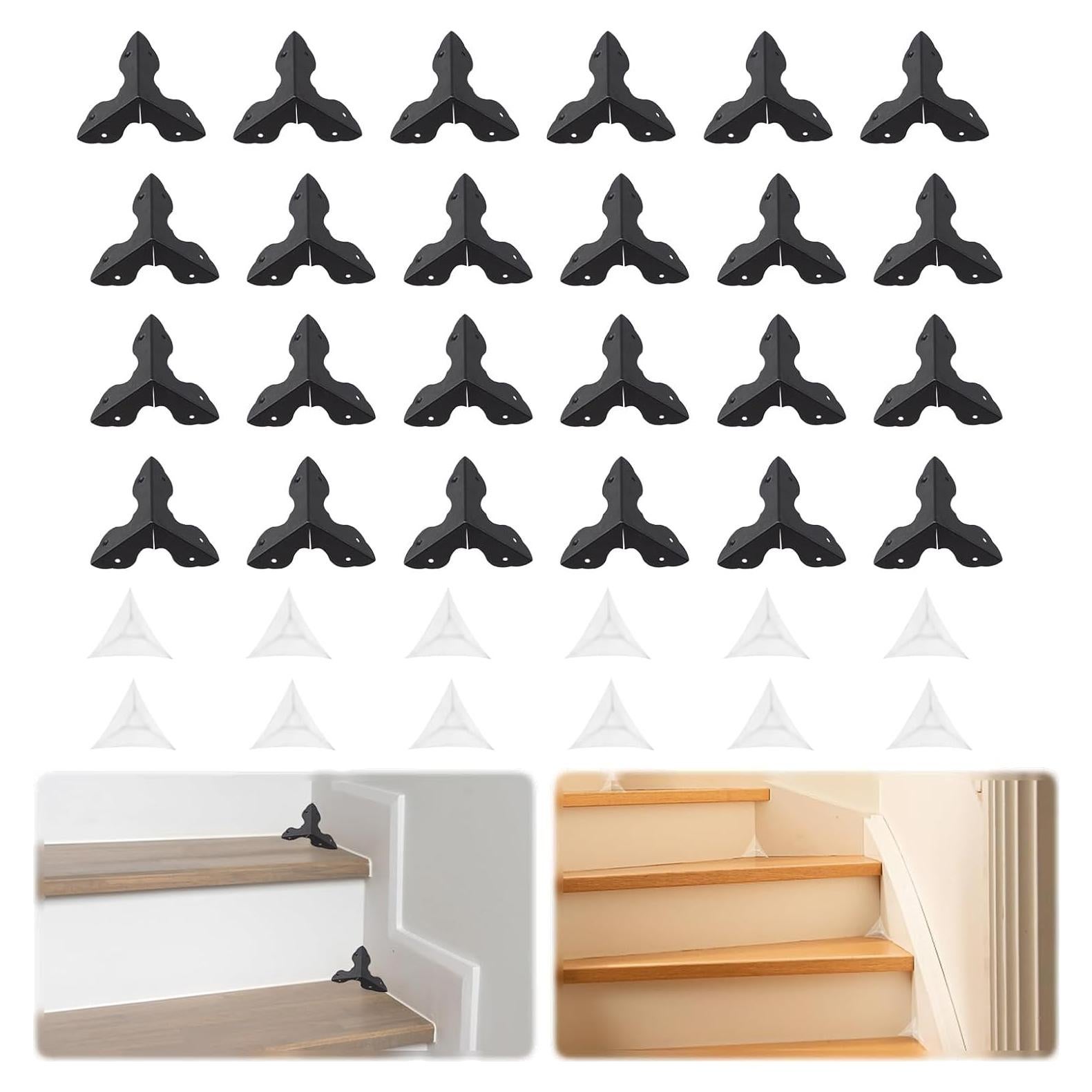 MOROBOR Protectores de Esquinas Internas para Escaleras 48pcs
