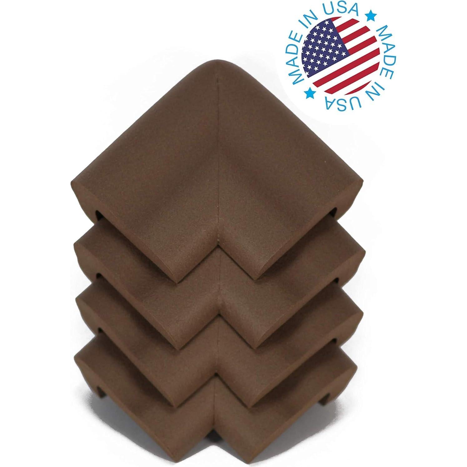 Almohadillas de Esquina KidKusion | Paquete de 4 | Marrón | Seguridad Infantil