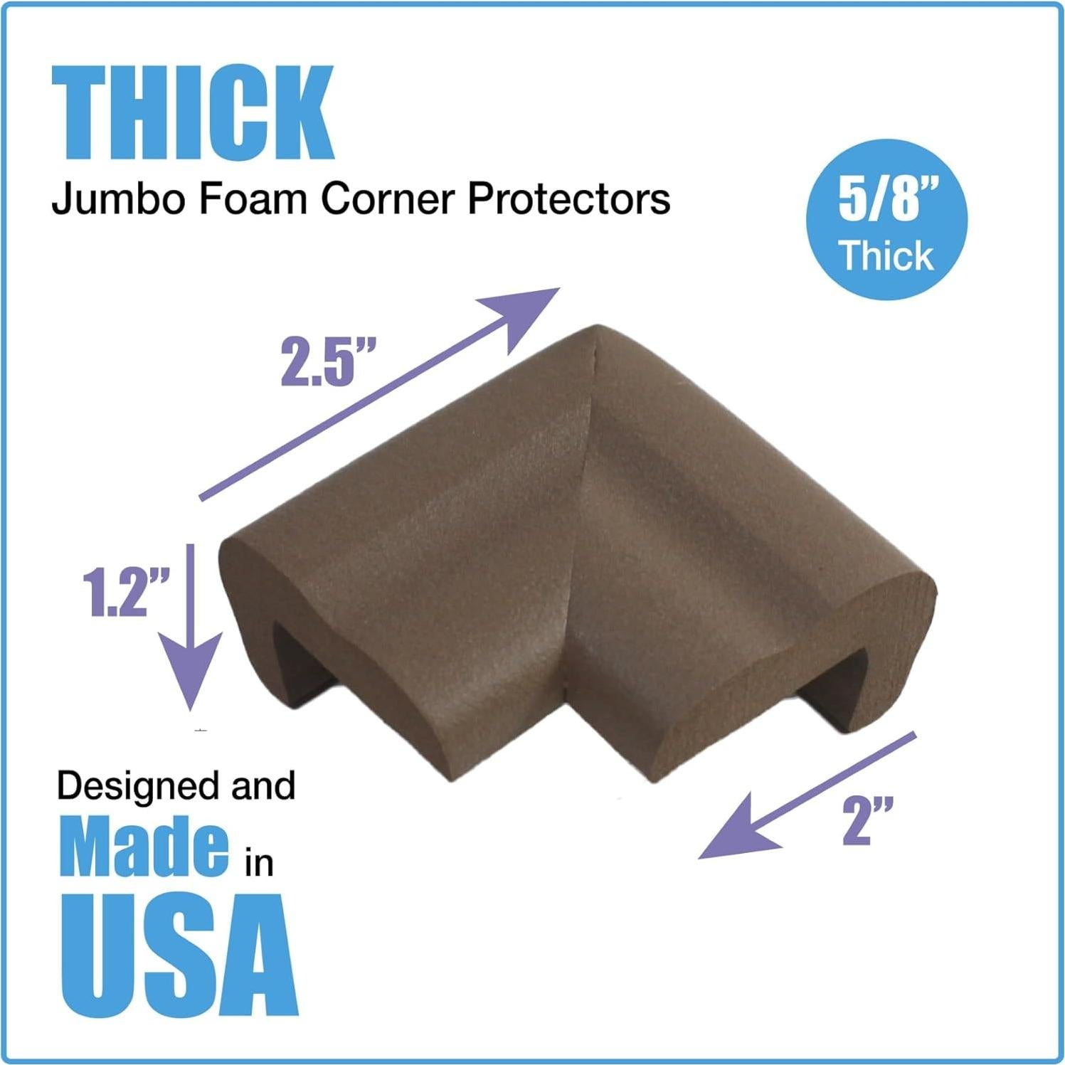 Almohadillas de Esquina KidKusion | Paquete de 4 | Marrón | Seguridad Infantil