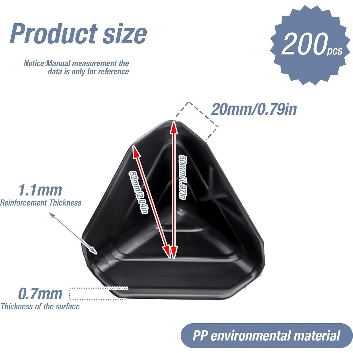 Protectores de Bordes EATAKWARD 200 Pcs para Embalaje 5.08cm