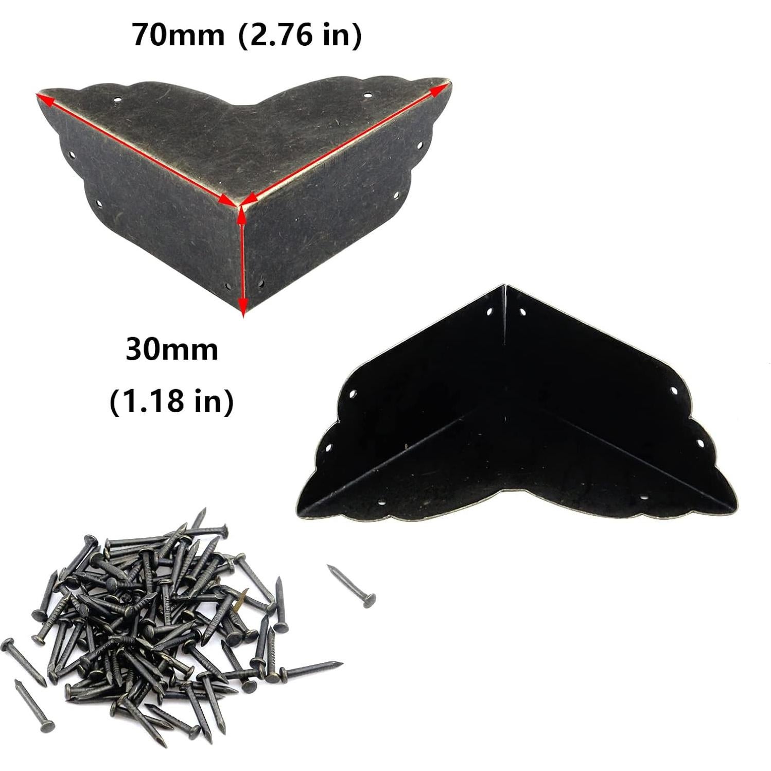 Protector de Esquinas de Metal Antrader 4 Piezas Tono Bronce