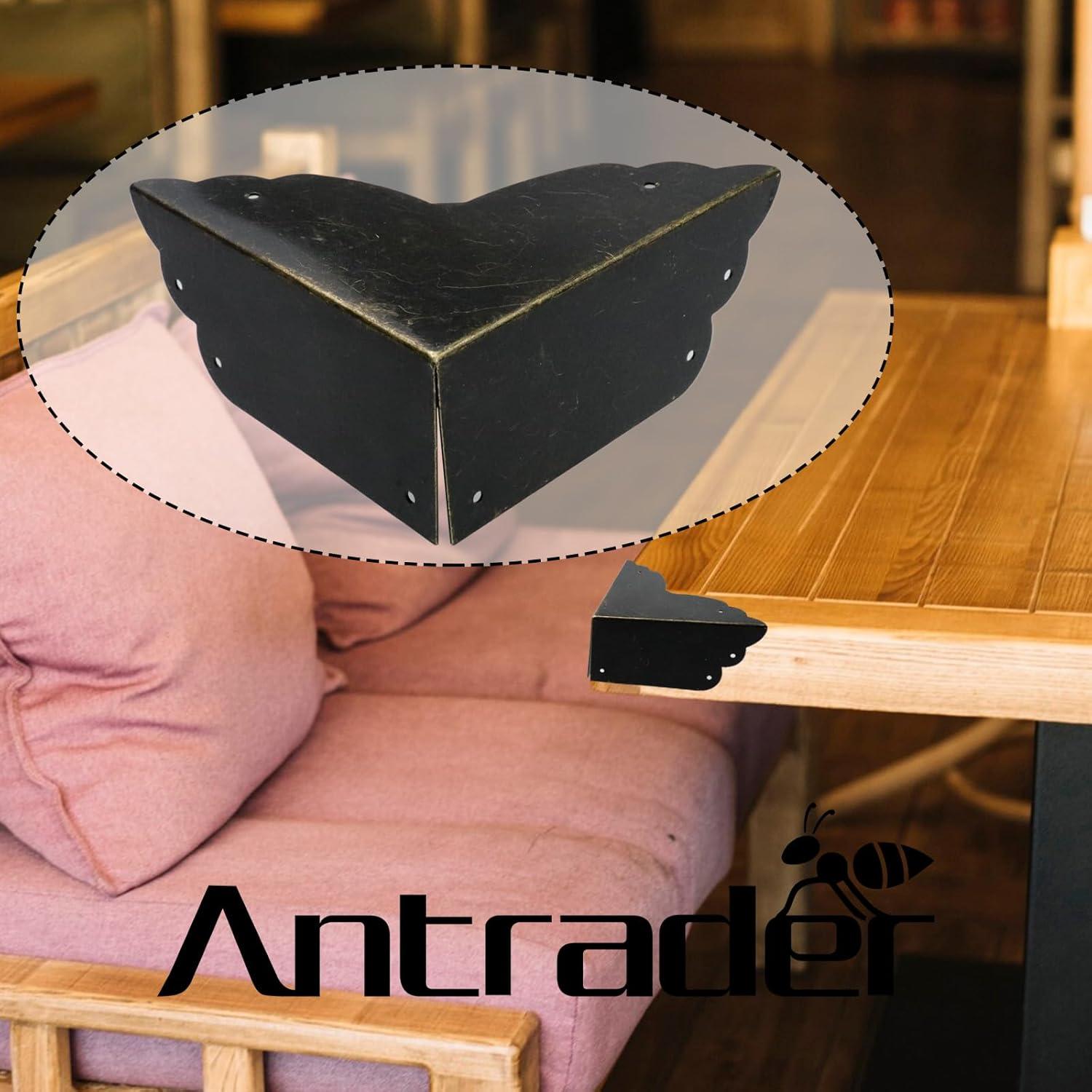 Protector de Esquinas de Metal Antrader 4 Piezas Tono Bronce