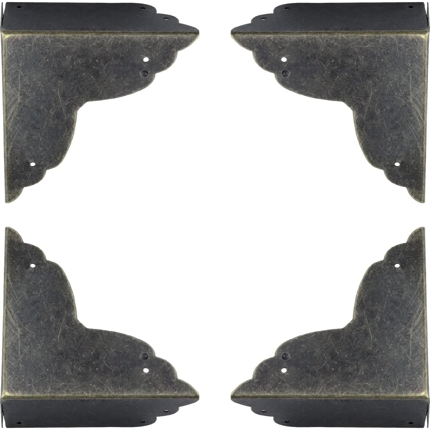 Protector de Esquinas de Metal Antrader 4 Piezas Tono Bronce