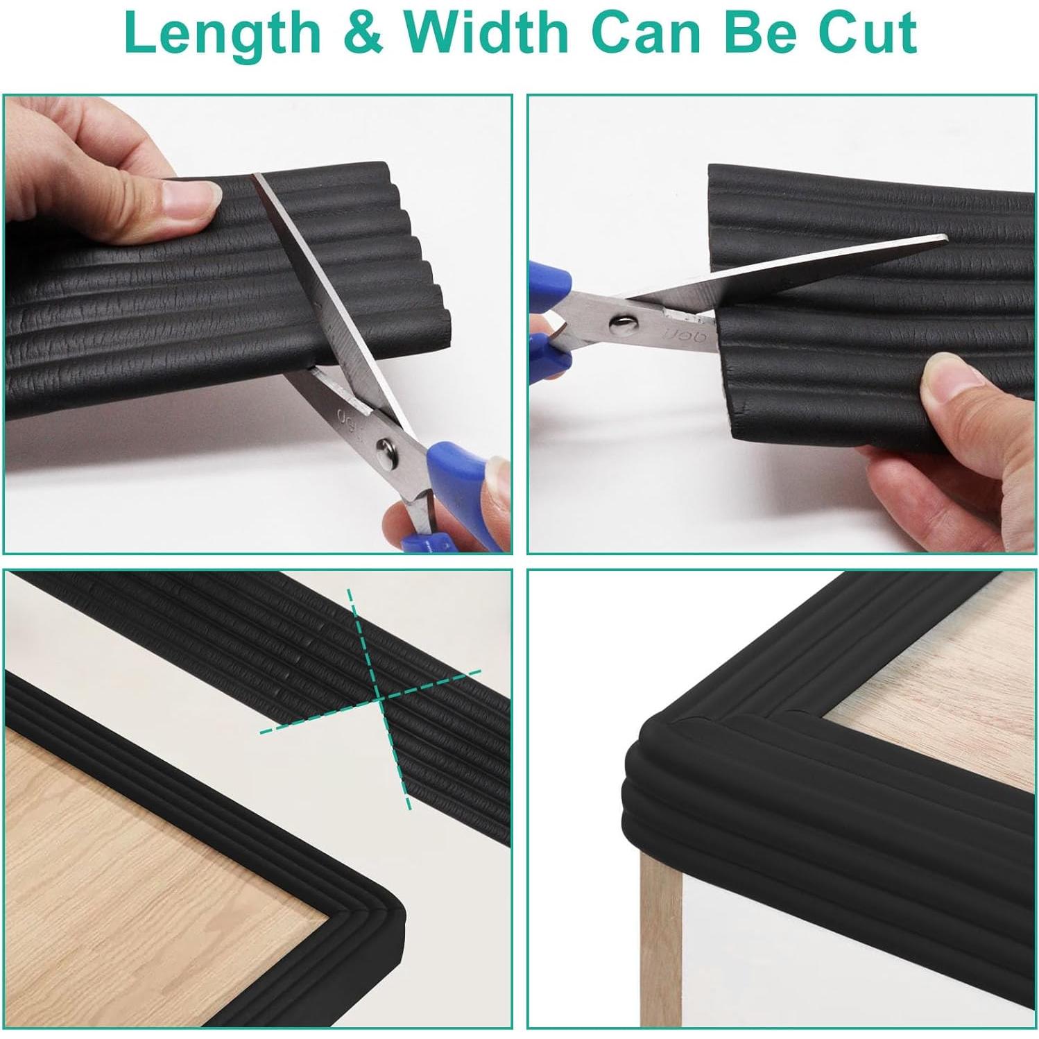 Protector de Esquinas BUXIMN 2m Autoadhesivo Negro para Bebés