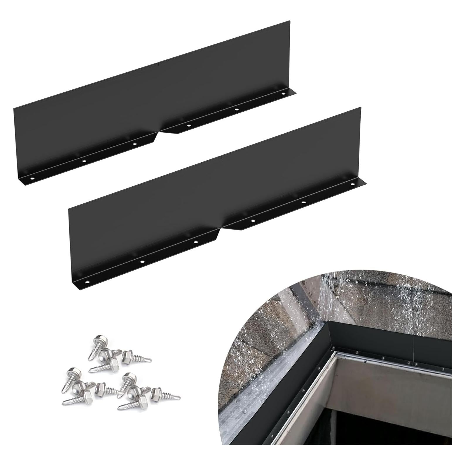 Protectores de Valle de Canalón Flamorrow 2 Piezas Aluminio Negro