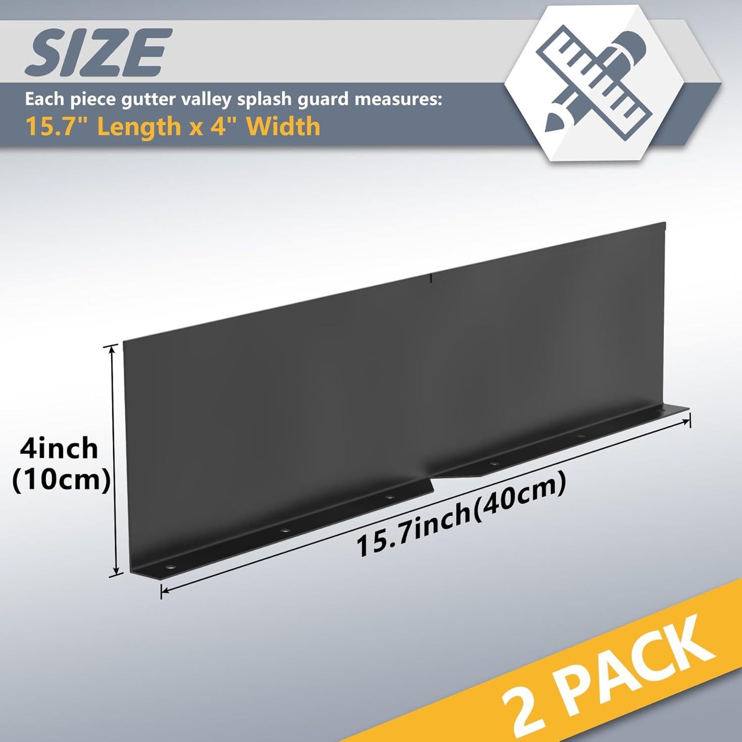 Protectores de Valle de Canalón Flamorrow 2 Piezas Aluminio Negro