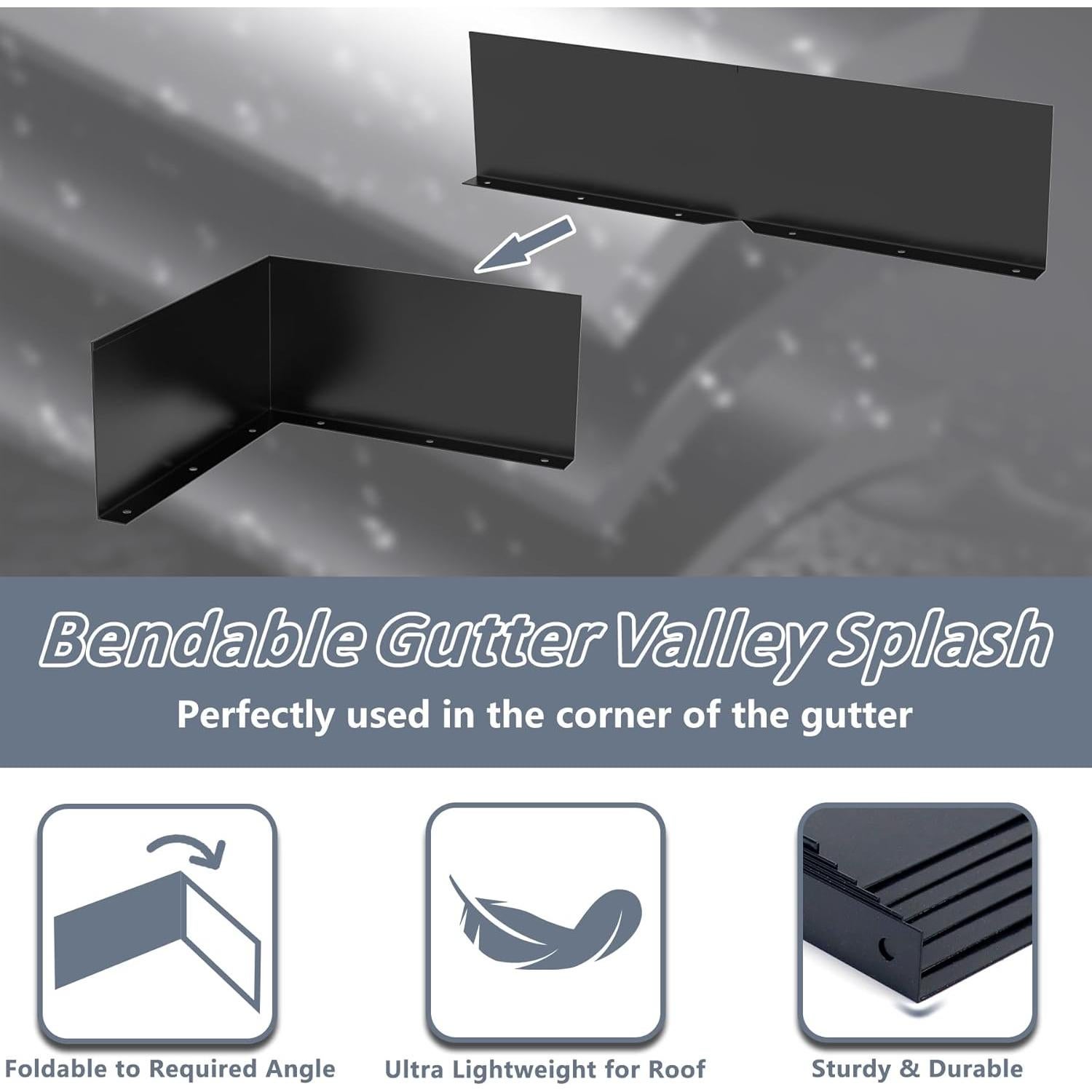 Protectores de Valle de Canalón Flamorrow 2 Piezas Aluminio Negro