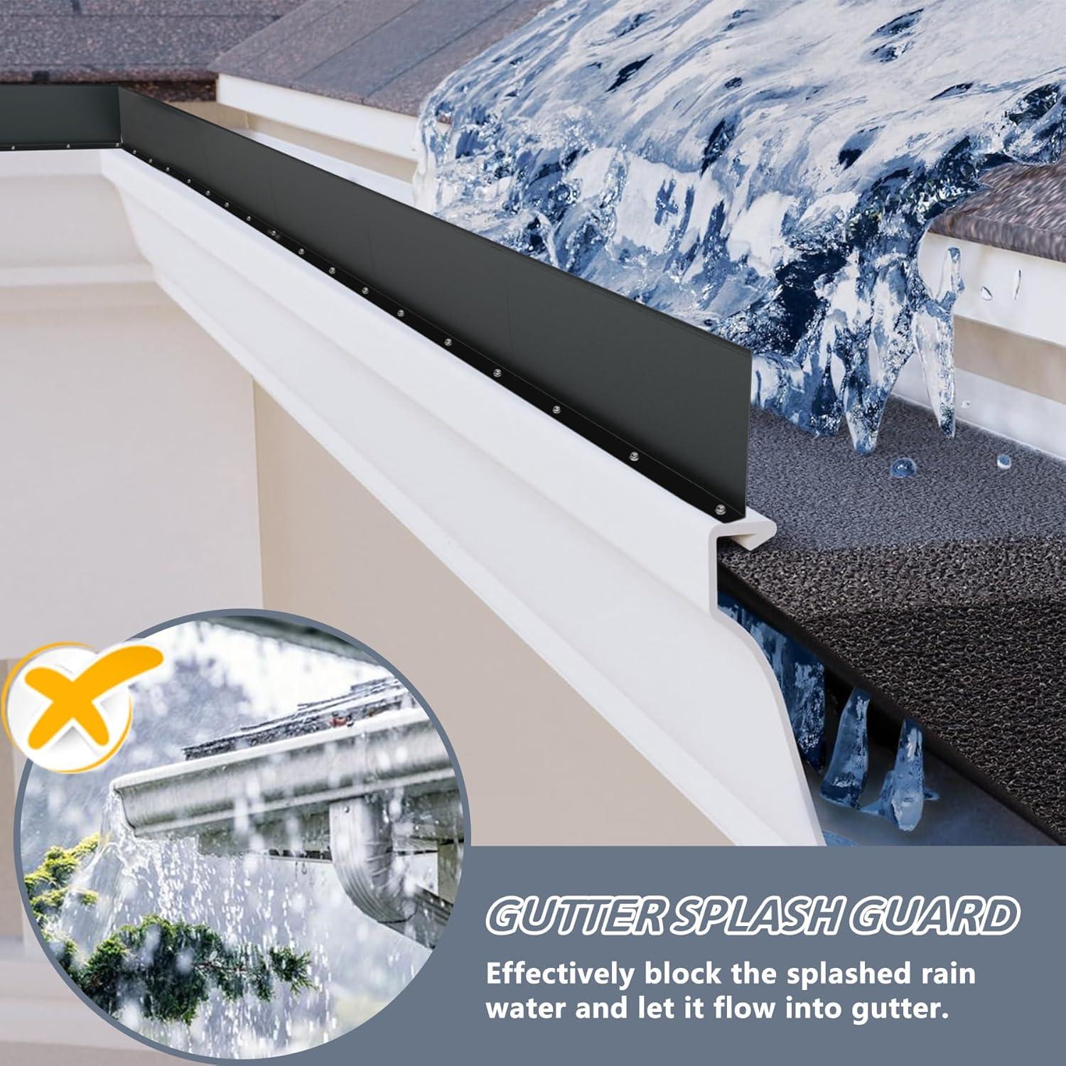 Protectores de Valle de Canalón Flamorrow 2 Piezas Aluminio Negro