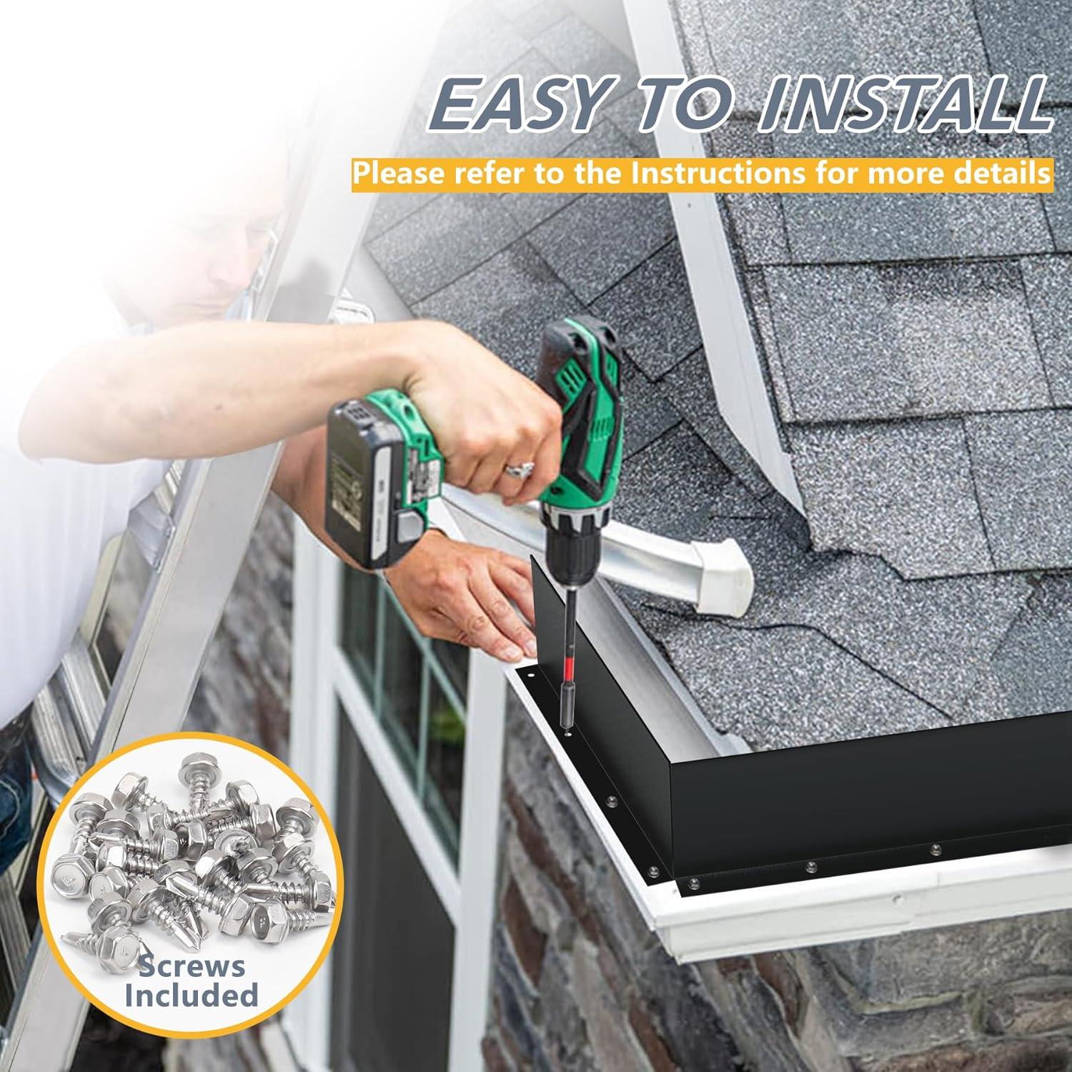 Protectores de Valle de Canalón Flamorrow 2 Piezas Aluminio Negro