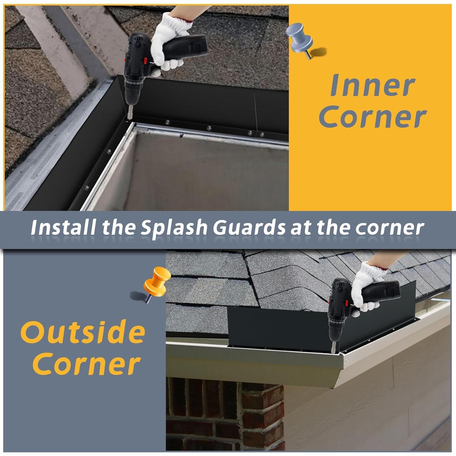 Protectores de Valle de Canalón Flamorrow 2 Piezas Aluminio Negro