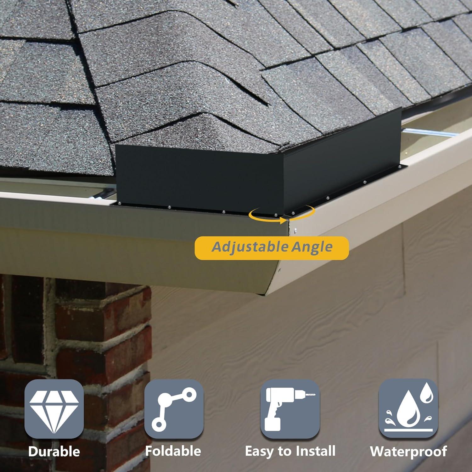 Protectores de Valle de Canalón Flamorrow 2 Piezas Aluminio Negro