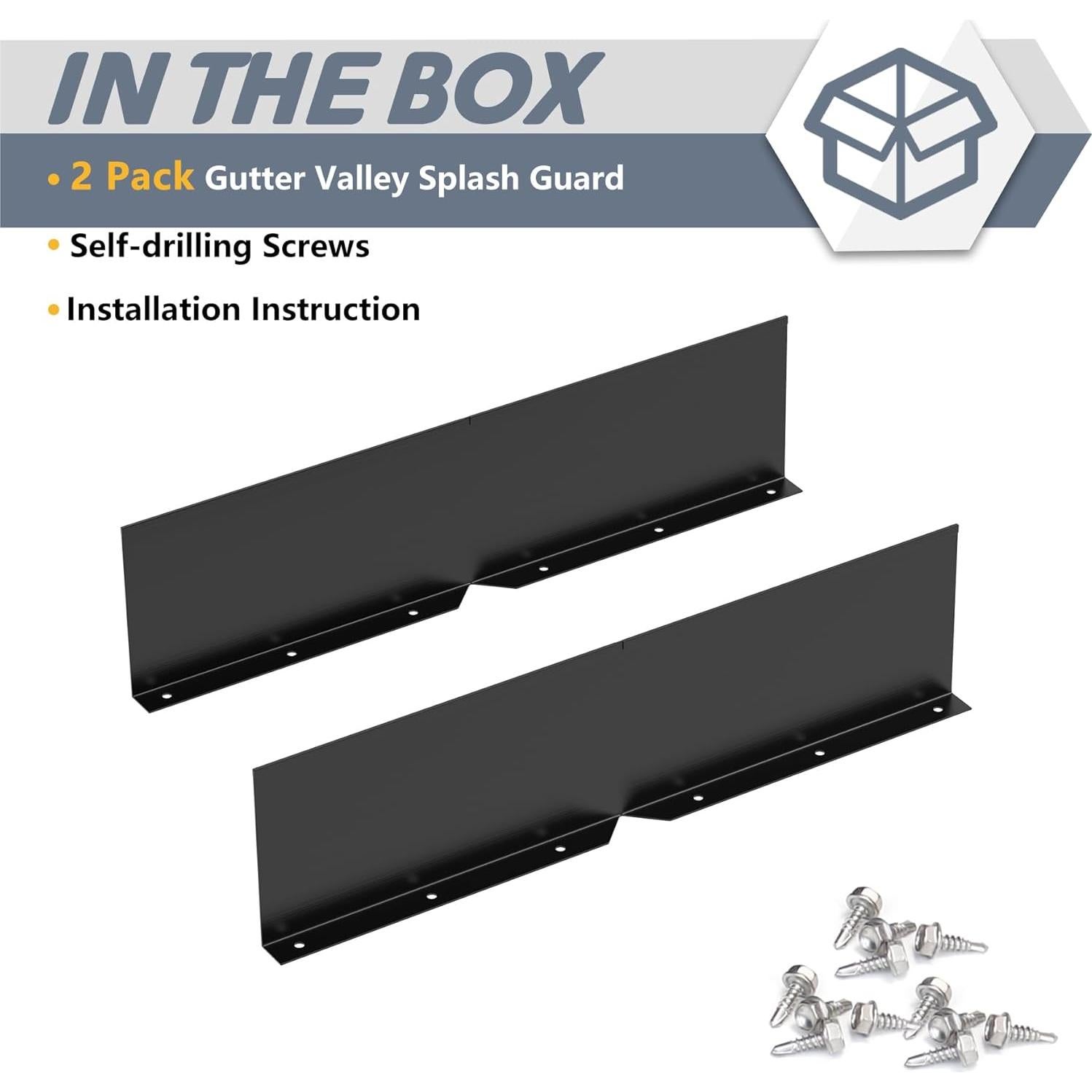 Protectores de Valle de Canalón Flamorrow 2 Piezas Aluminio Negro