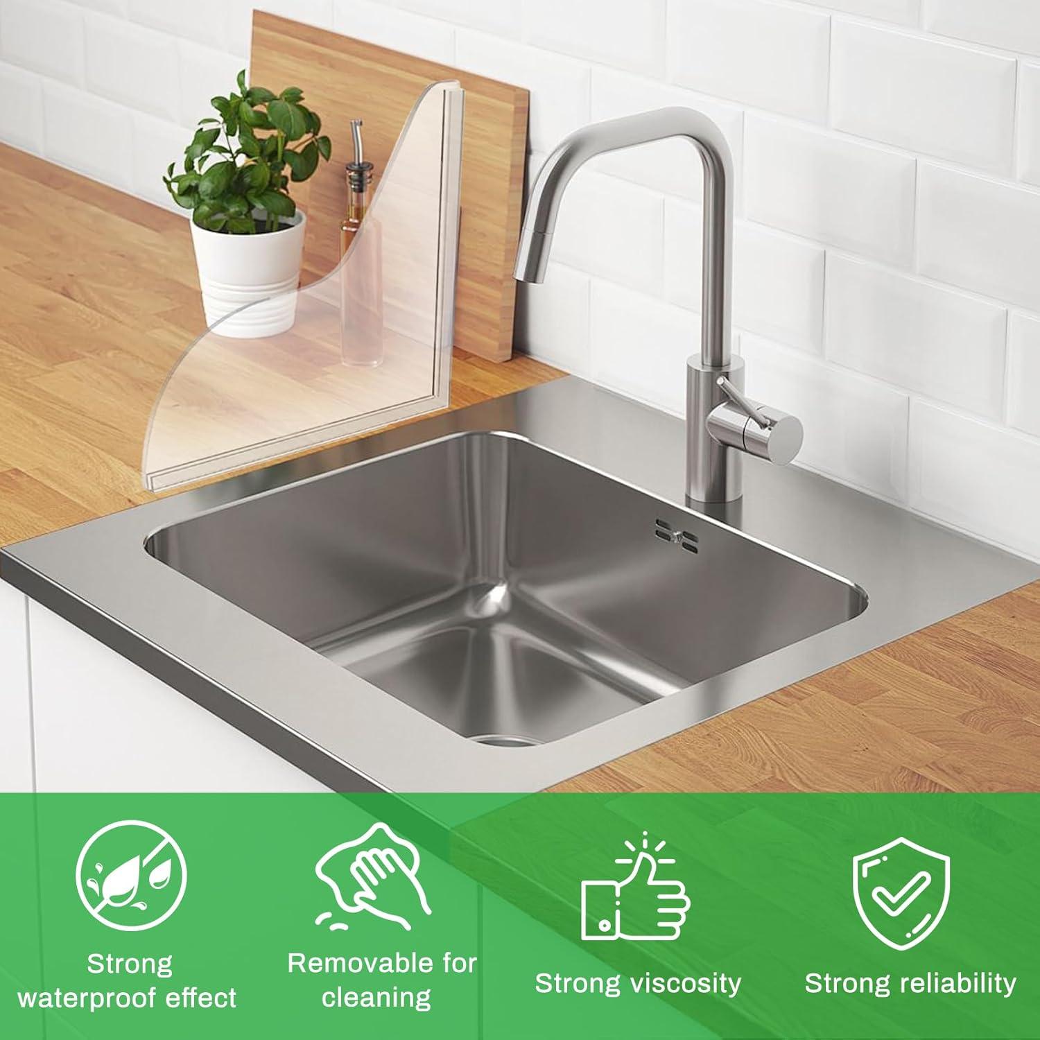 Paquete de 2 Protectores de Salpicaduras de Ducha WYVAS 21.3x18.7cm