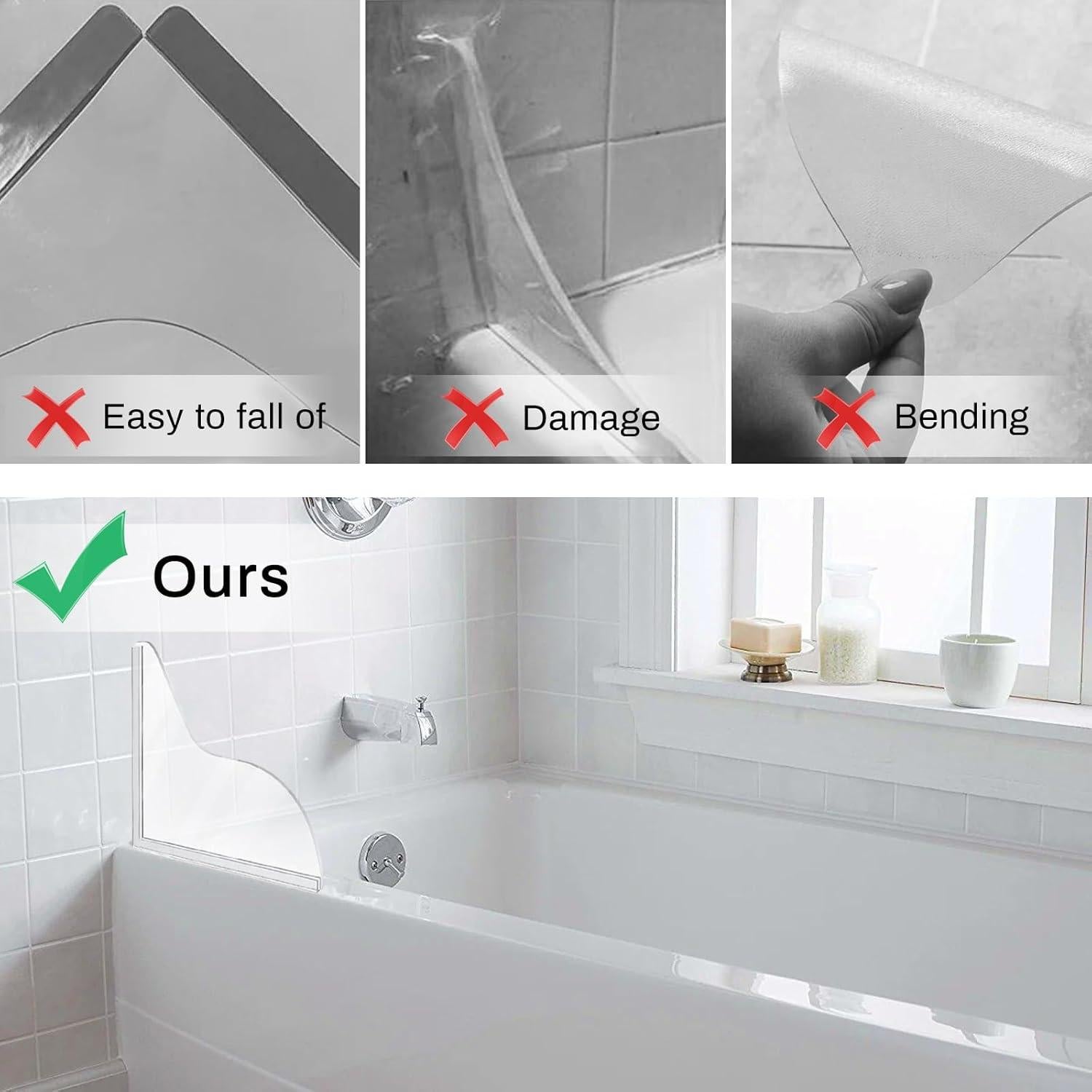 Paquete de 2 Protectores de Salpicaduras de Ducha WYVAS 21.3x18.7cm