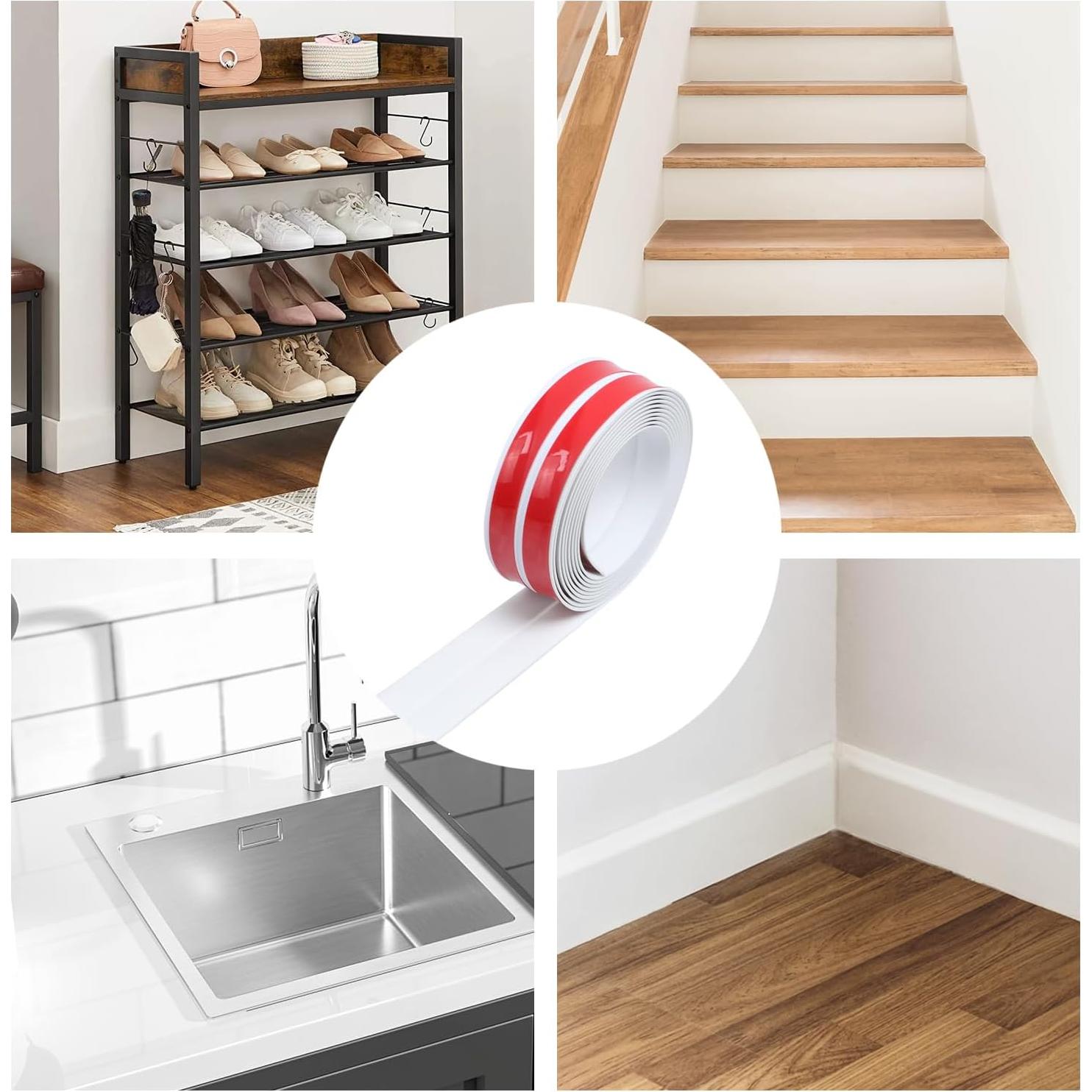 Protector de Esquina de Pared Autoadhesivo Bitray 4cm x 3m Blanco