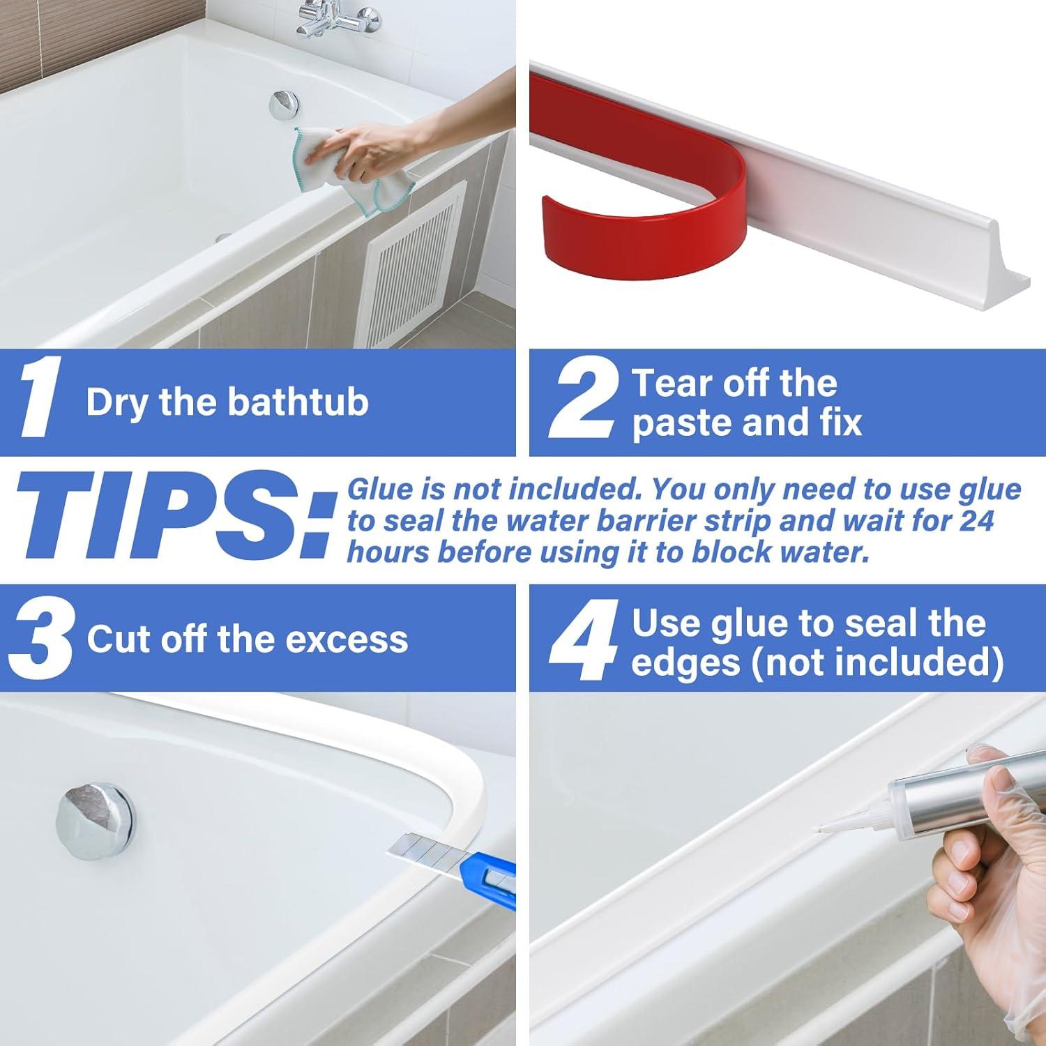 Guardia de Salpicaduras de Ducha Pushglossy 300 cm Impermeable