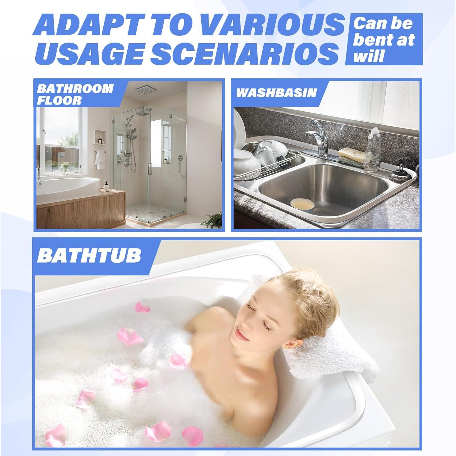 Guardia de Salpicaduras de Ducha Pushglossy 300 cm Impermeable