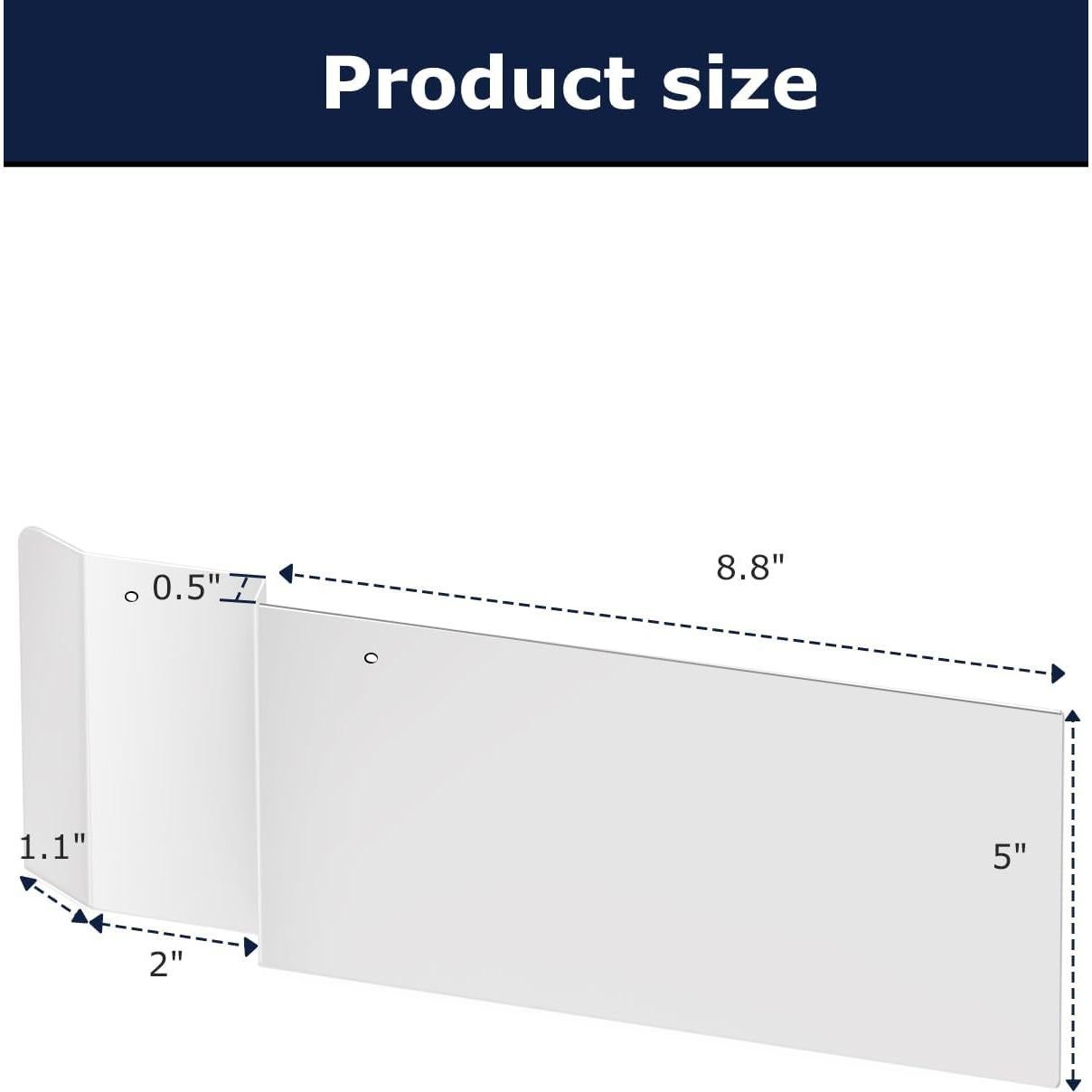 Barrera de Roedores para Esquinas de Puertas de Garaje - Aluminio Blanco