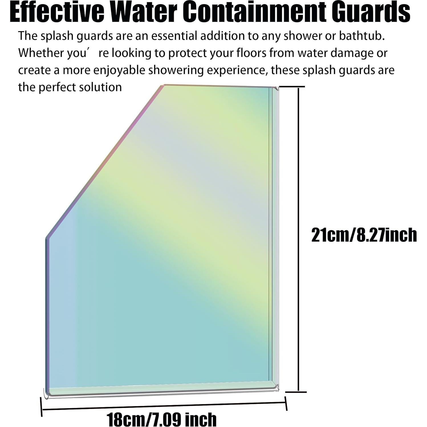 Protectores de Salpicaduras para Ducha 2 Piezas 21x18 cm