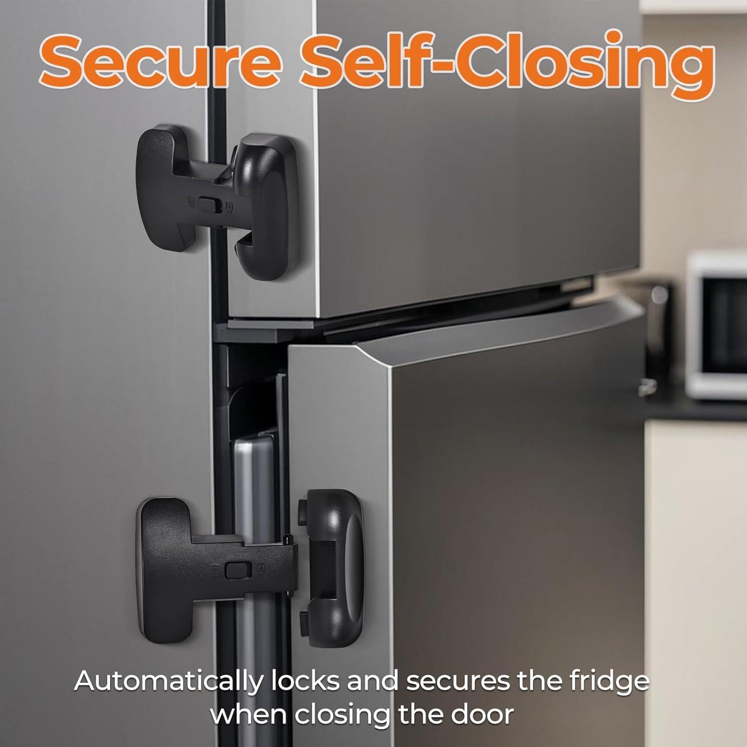 Cerradura de Seguridad para Refrigerador YCTMALL - 1 Paquete Negro