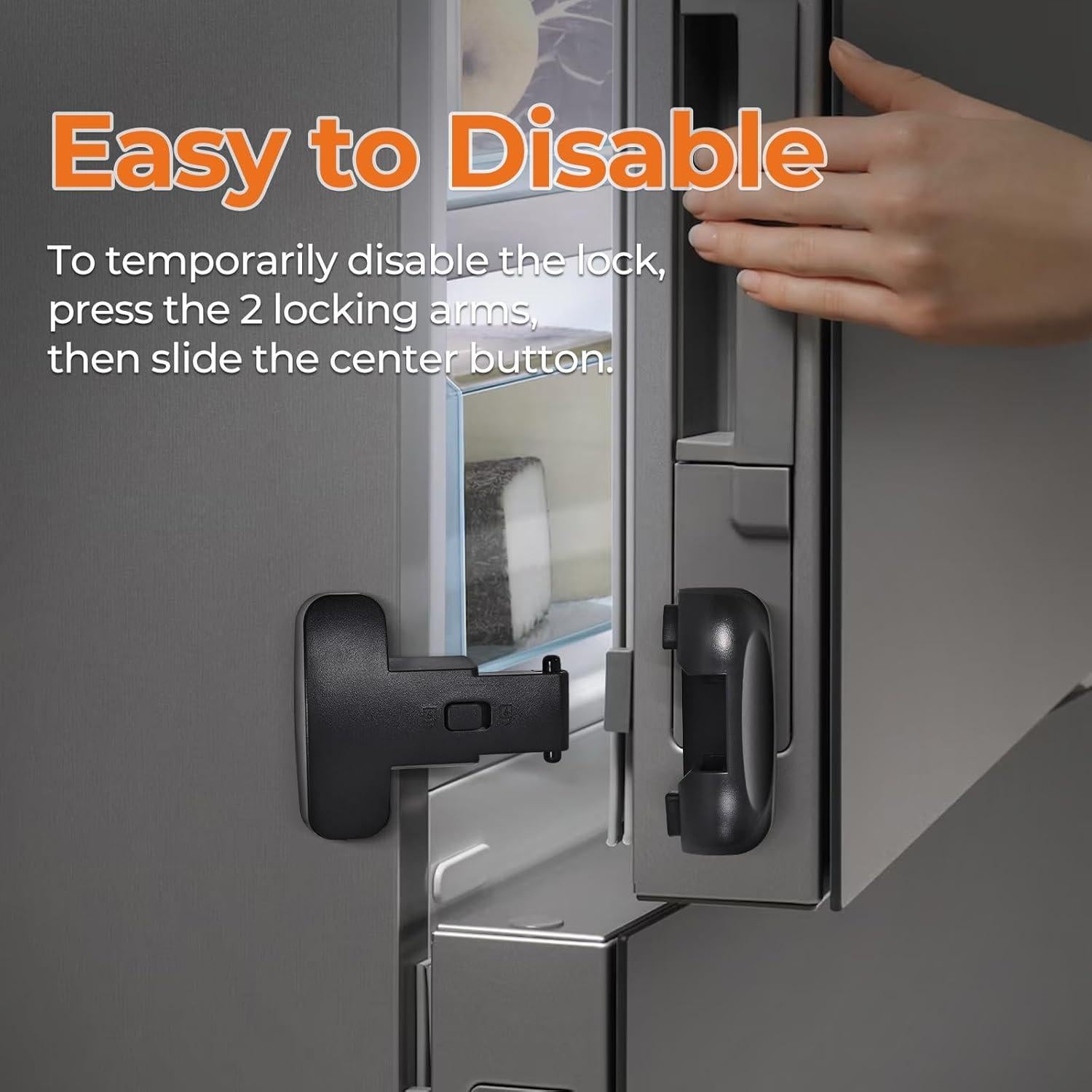 Cerradura de Seguridad para Refrigerador YCTMALL - 1 Paquete Negro