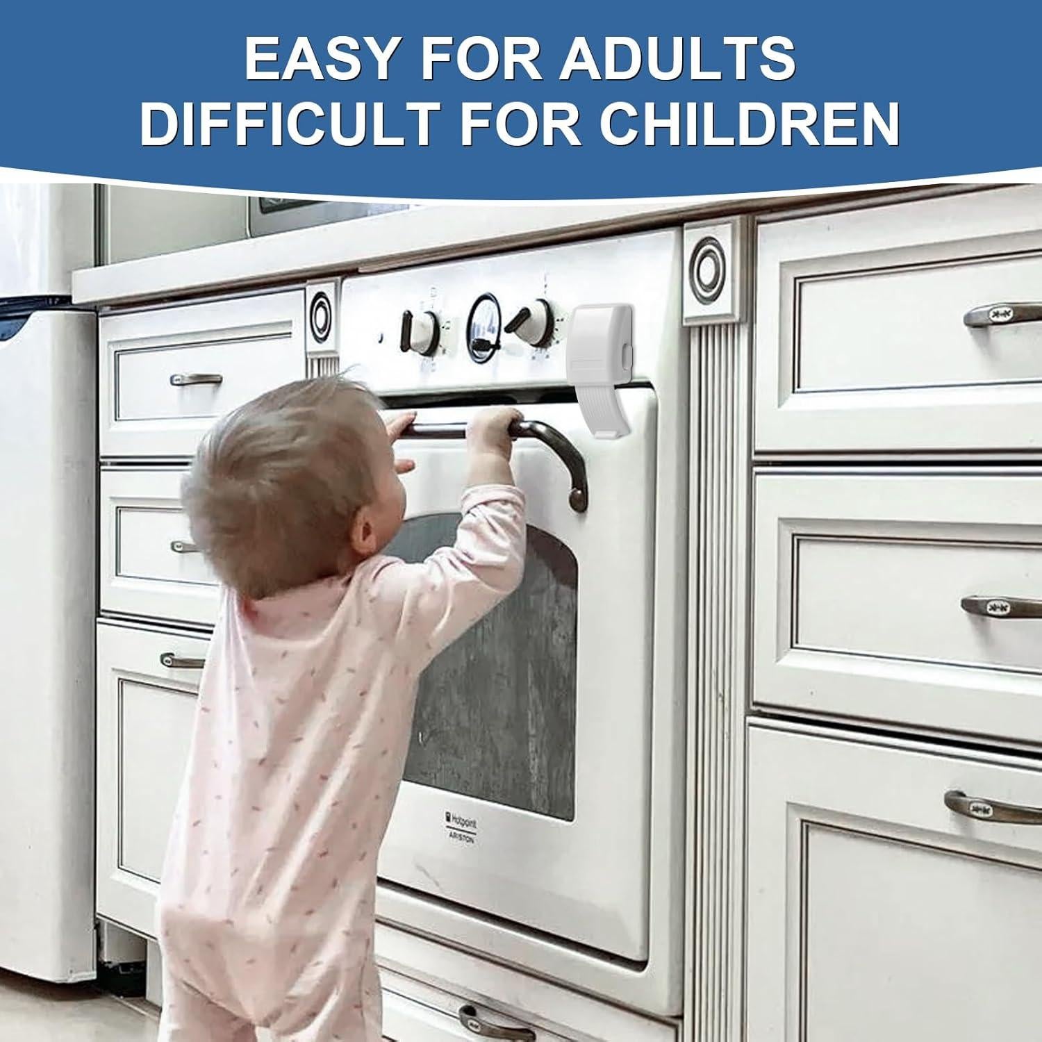 Cerradura de Seguridad Infantil CLYMENE para Horno Blanco