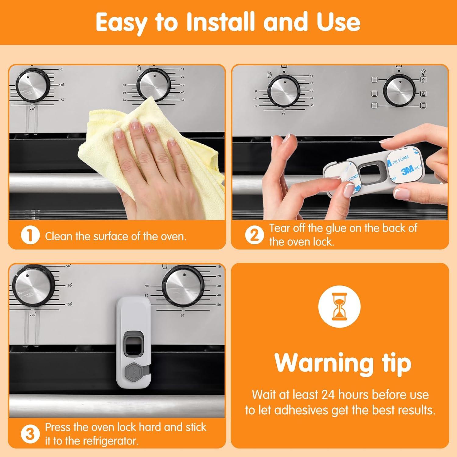 Cerraduras de Seguridad para Horno Niños 2 Piezas RL001