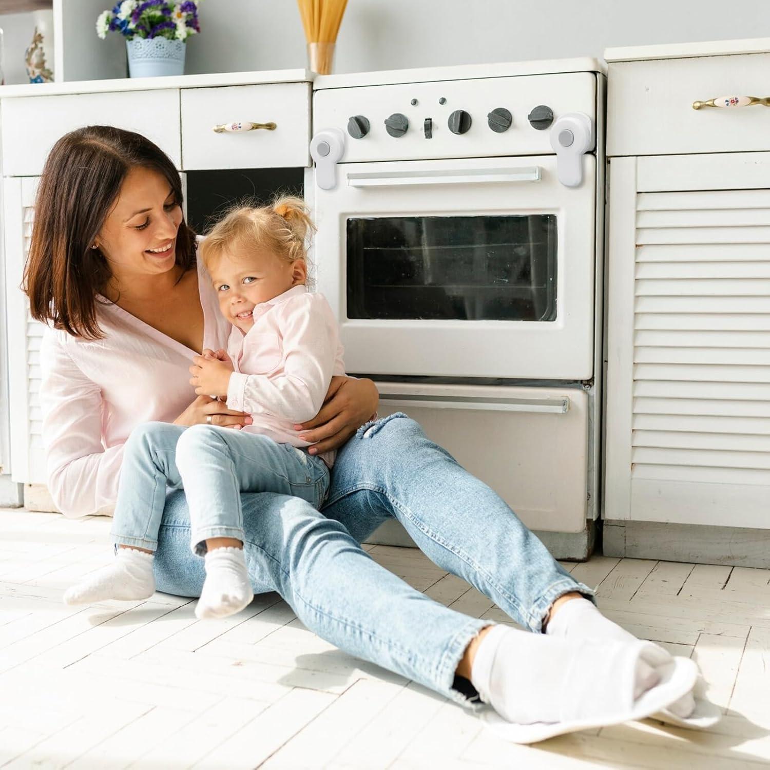 Cerradura de Seguridad para Horno Zentiky - 3 Piezas Blanca