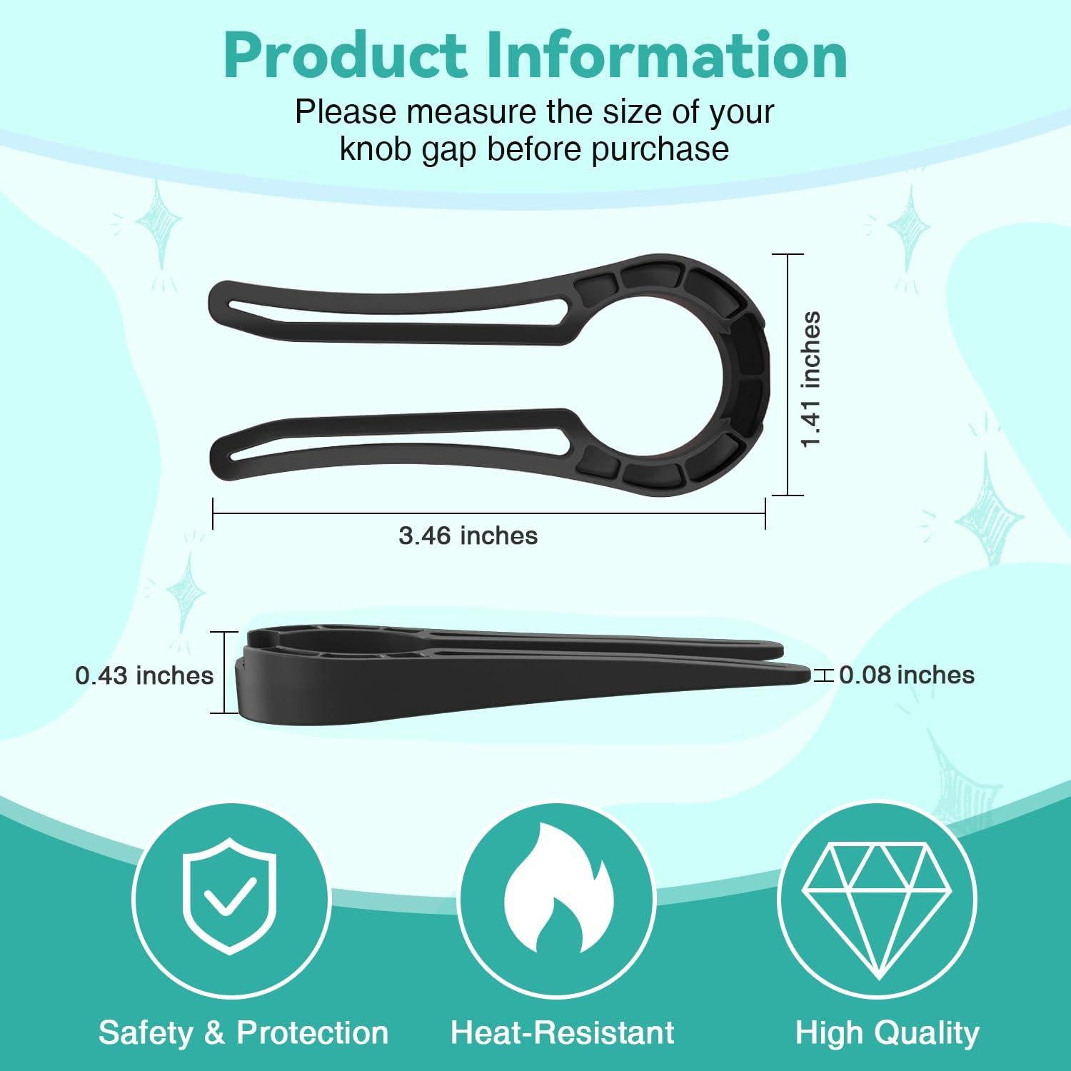 Bloqueos de Perillas de Estufa de Gas STOVE STOPPAZ - 5 Piezas Negro