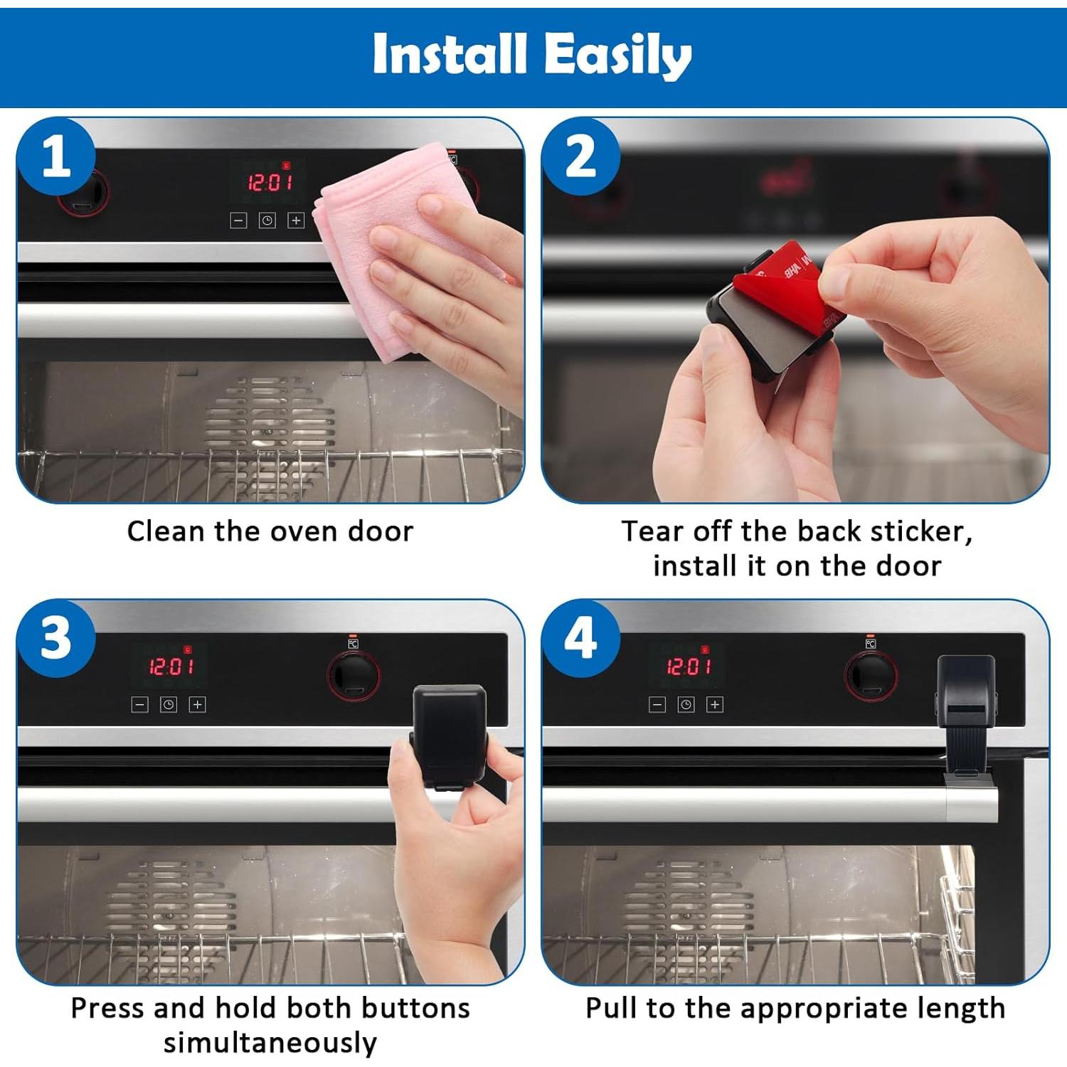 Bloqueo de Puerta de Horno a Prueba de Niños BWX-2P - 2 Paquetes