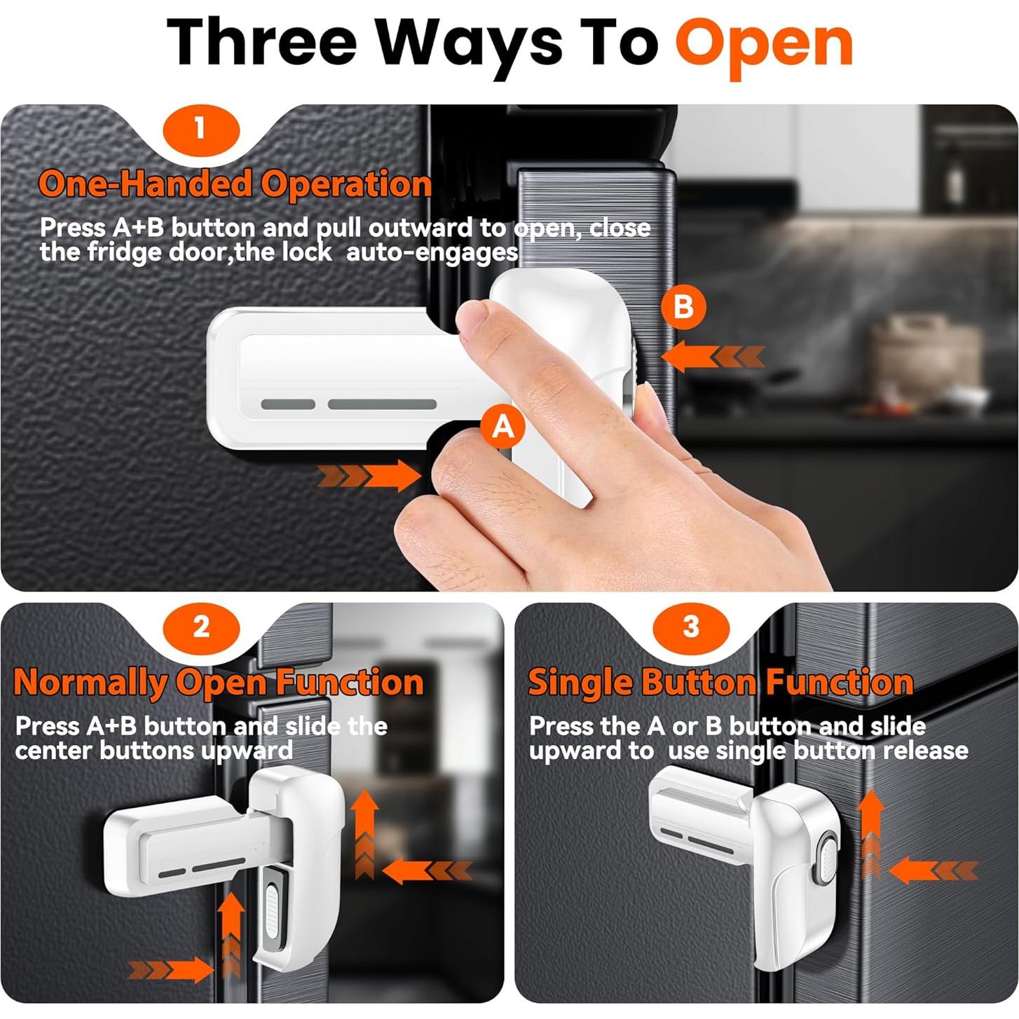 Cerraduras para Refrigerador a Prueba de Niños 2 Unidades ABS